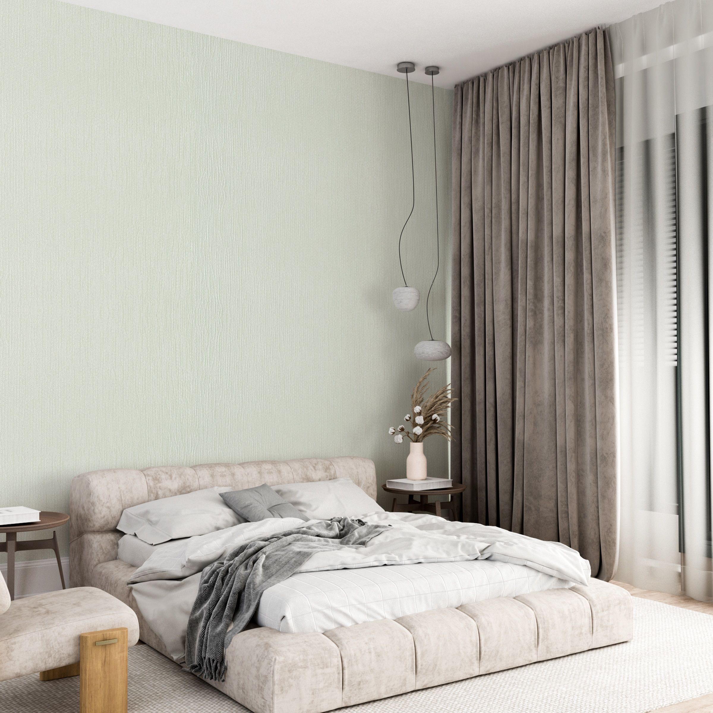 Обои Green Walls Бриз С40 4090 04 зеленые однотонные 1,06х10,05 м