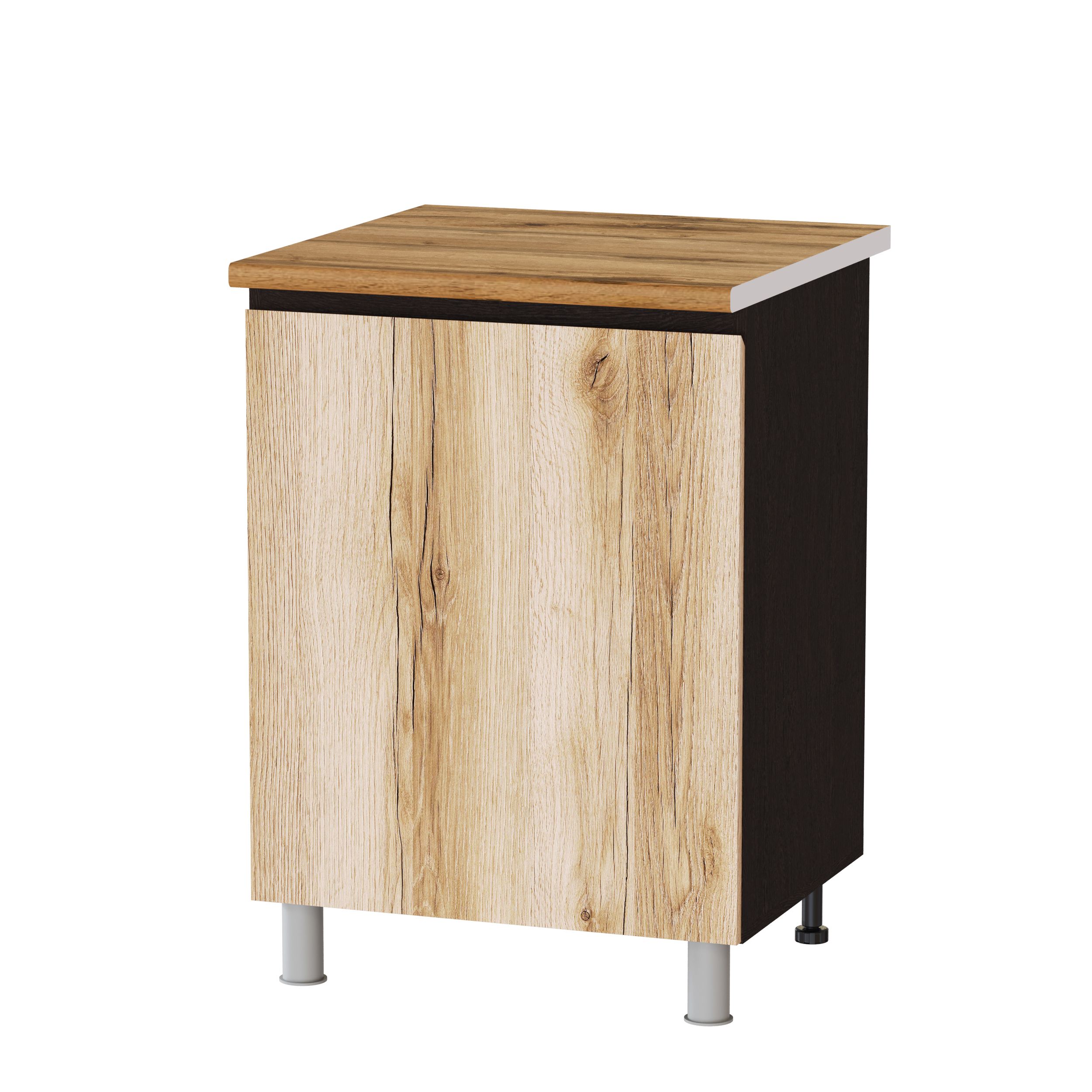 Стол рабочий 600х850х600 мм Плейона П6Р Венге/Дуб Делано, ЛДСП