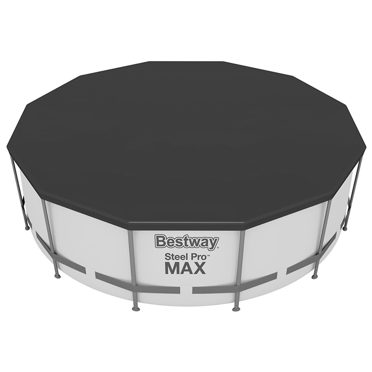 Бассейн каркасный круглый 427х122 см 15232 л Bestway Steel Pro Max 5612X (ф/насос, лестница, тент)