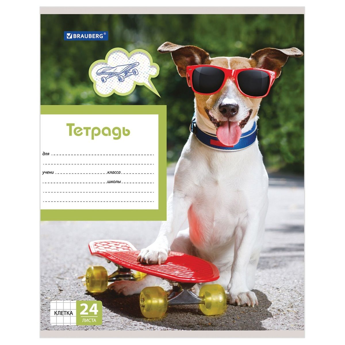 Тетрадь 24 л. клетка обложка картон Brauberg My Best Friend
