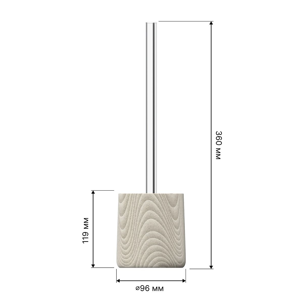 Ершик для унитаза напольный Spline песочный