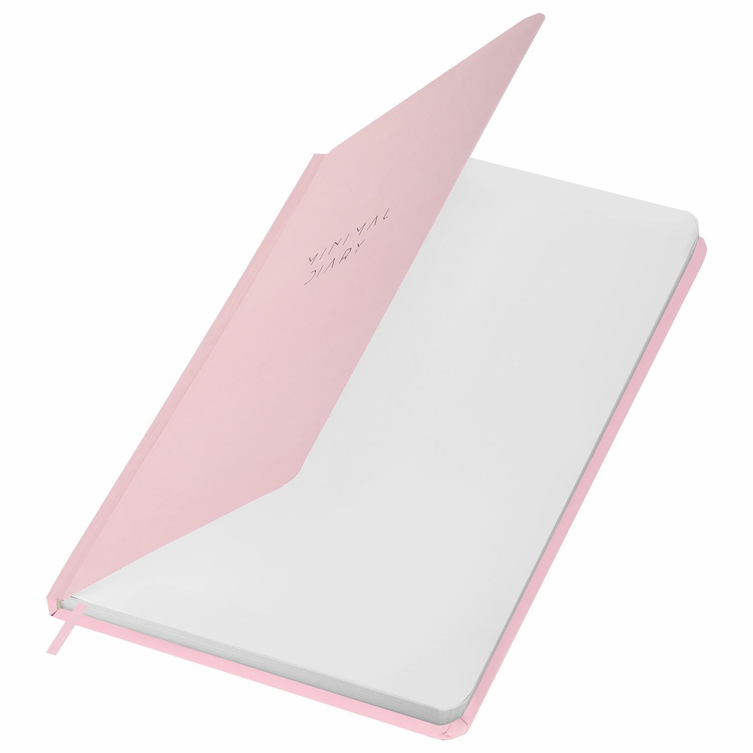 Ежедневник недатированный с резинкой А5 линия 160 л. твердый Brauberg Minimal розовый