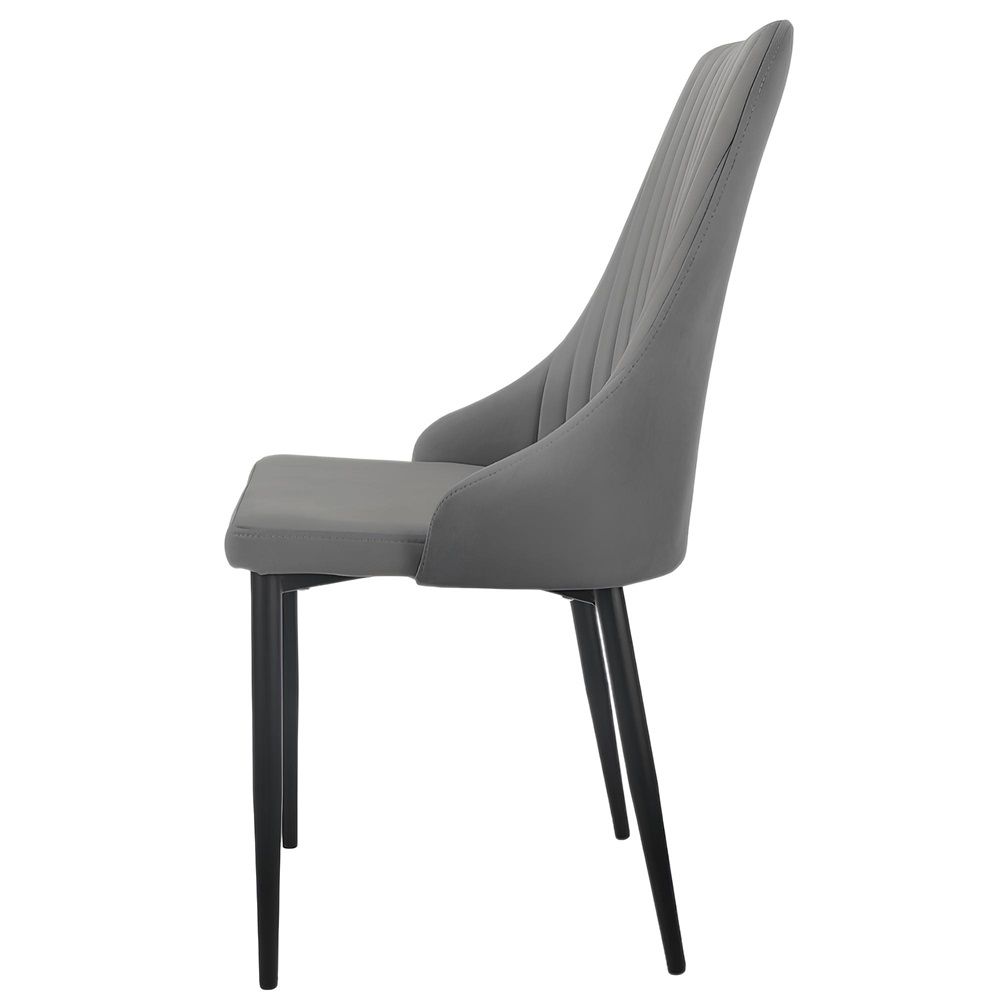 Стул Руссо серый/черный муар