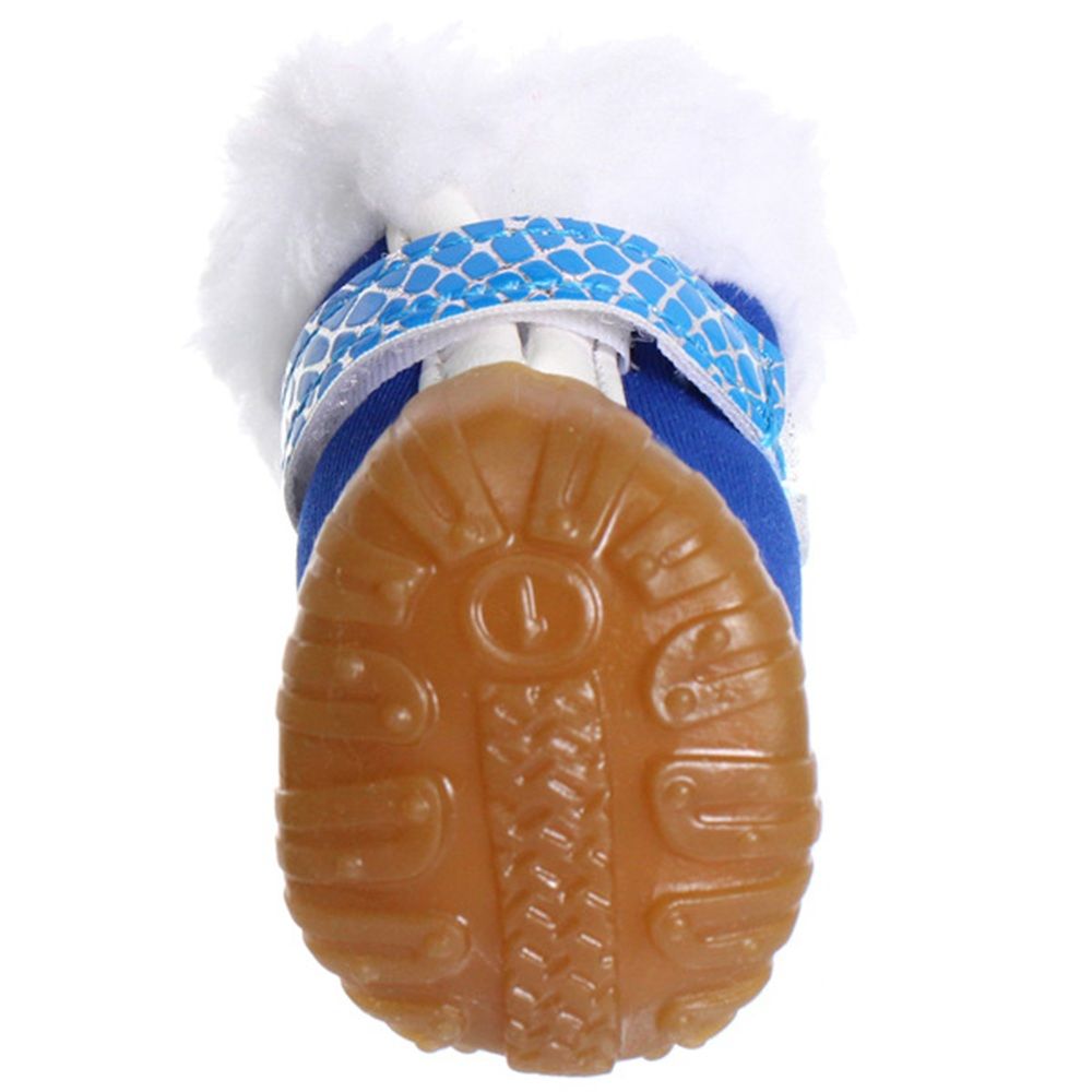 Ботинки зимние для животных Модный Бро на липучке синие р 1