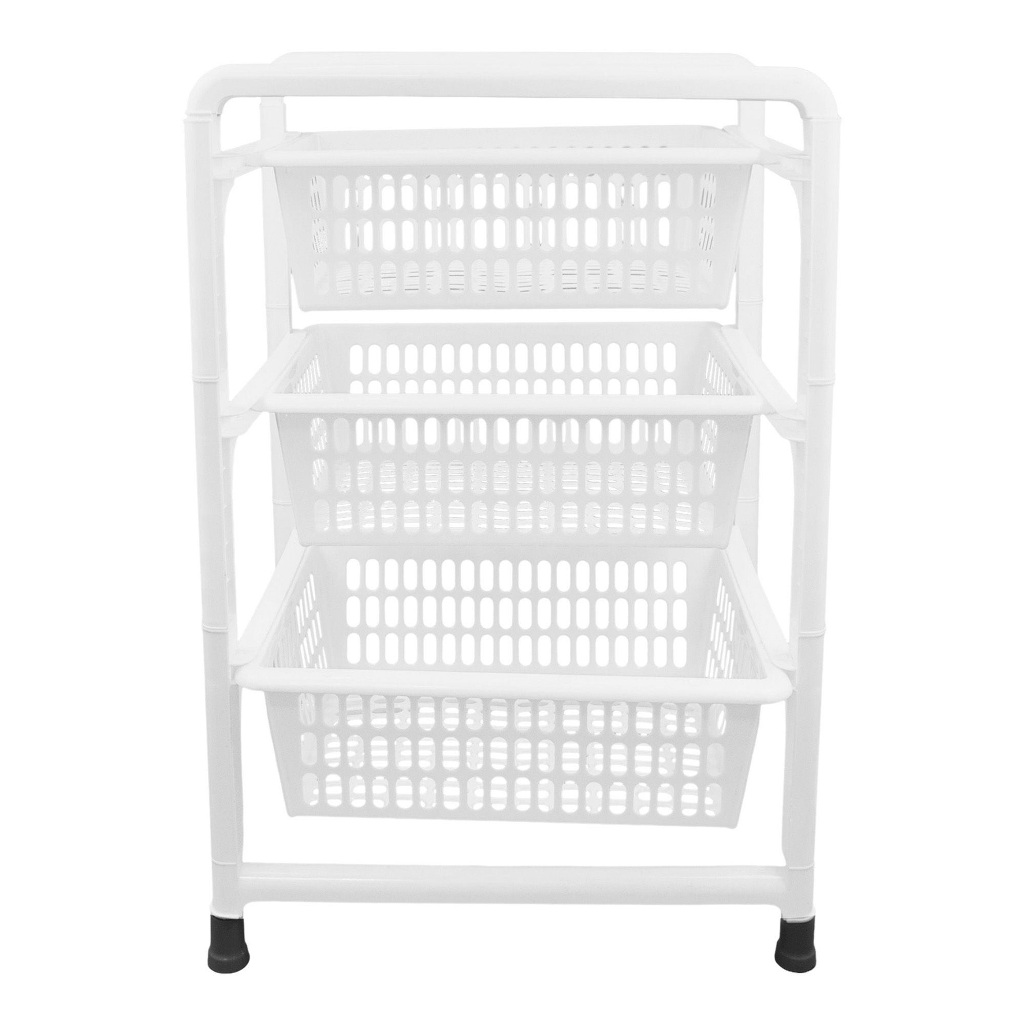 Контейнер для овощей три секции с выдвижной полкой