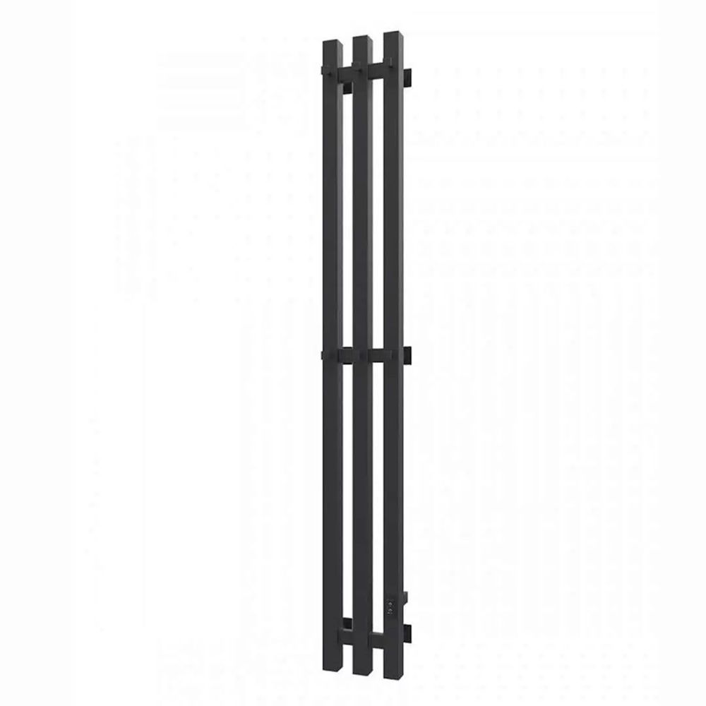 Полотенцесушитель электрический Inaro Р120х6х12 см профильный черный RAL 9005 матовый СНШ