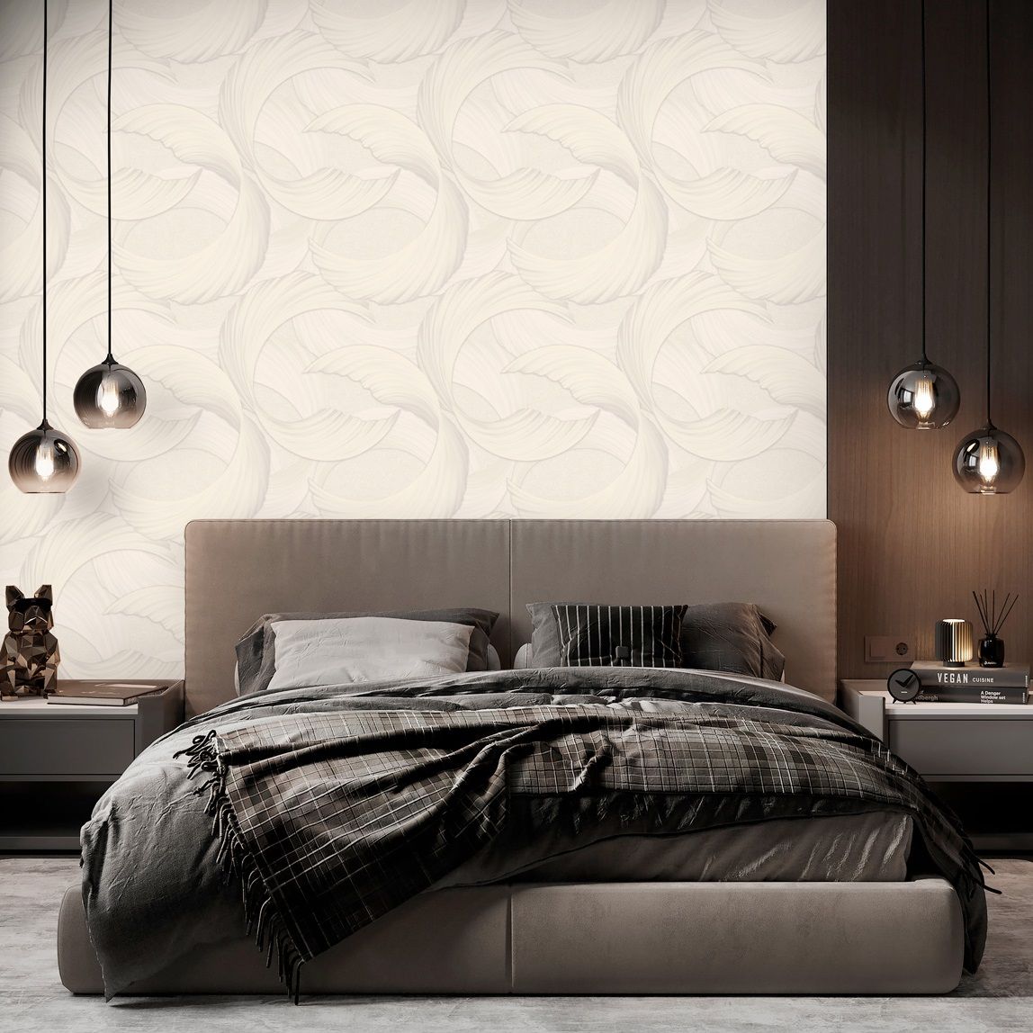 Обои Industry Hipnotic 8962-20 белые абстракция 1,06х10,05 м