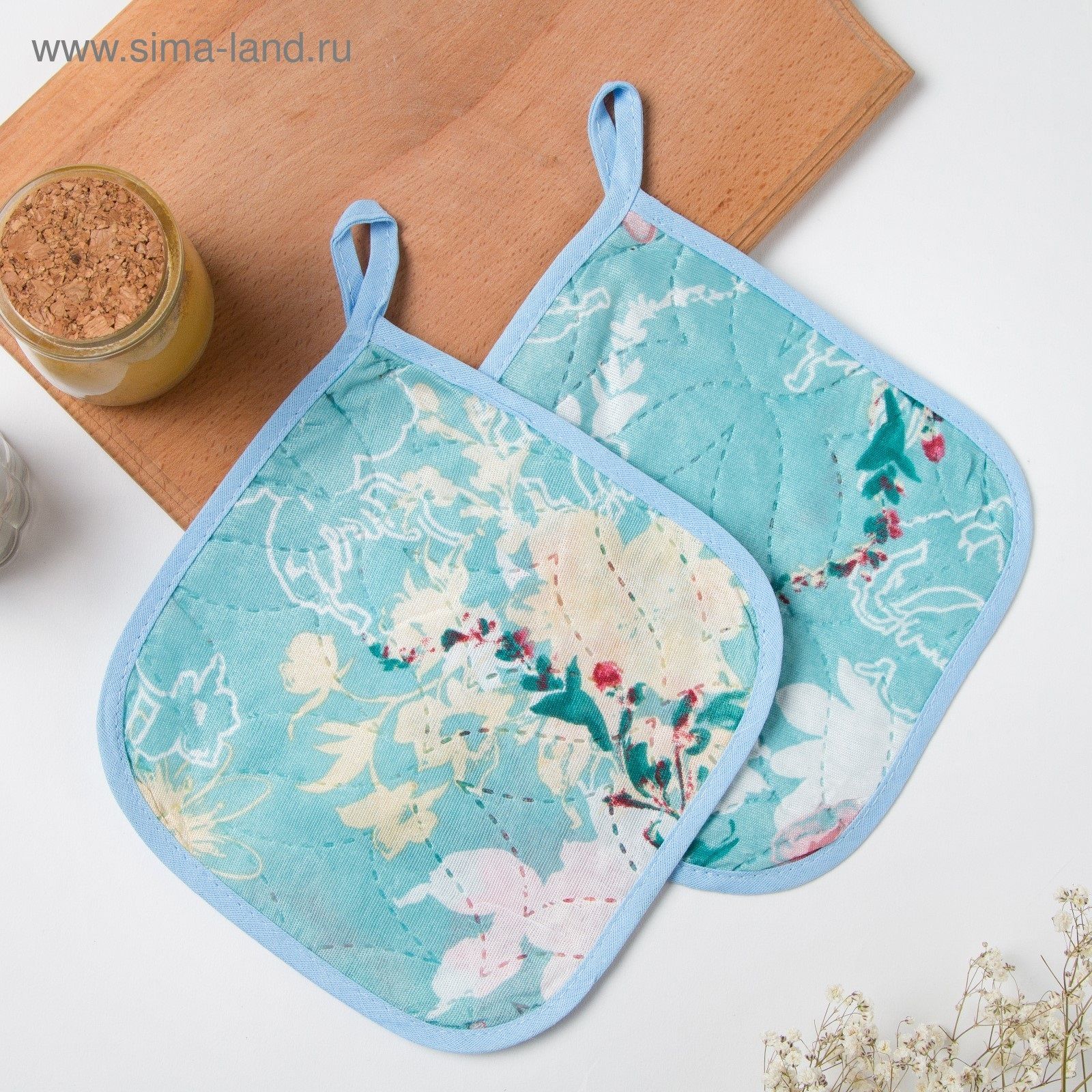 Набор прихваток полиэстер 17х17 см 2 шт