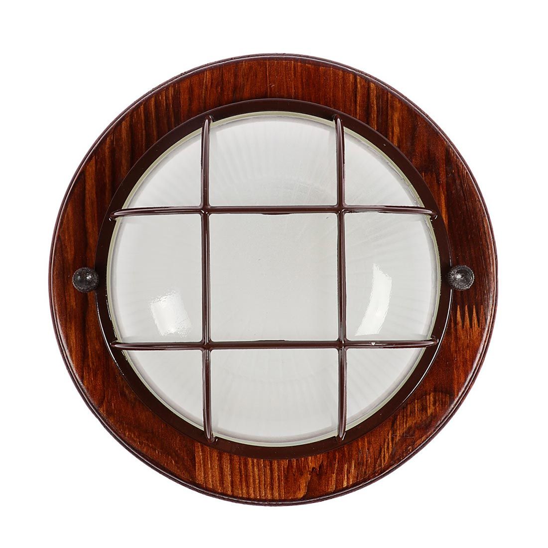 Светильник для бани Termo 60 01 16 круглый с решеткой, венге IP54 60Вт 1хЕ27