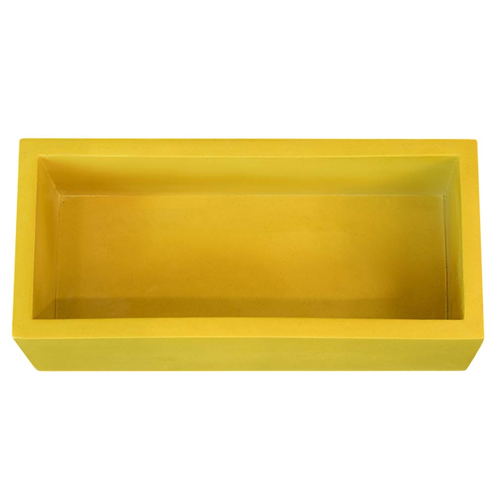 Кашпо Лофт VipSet прямоугольный желтый 0,85 л