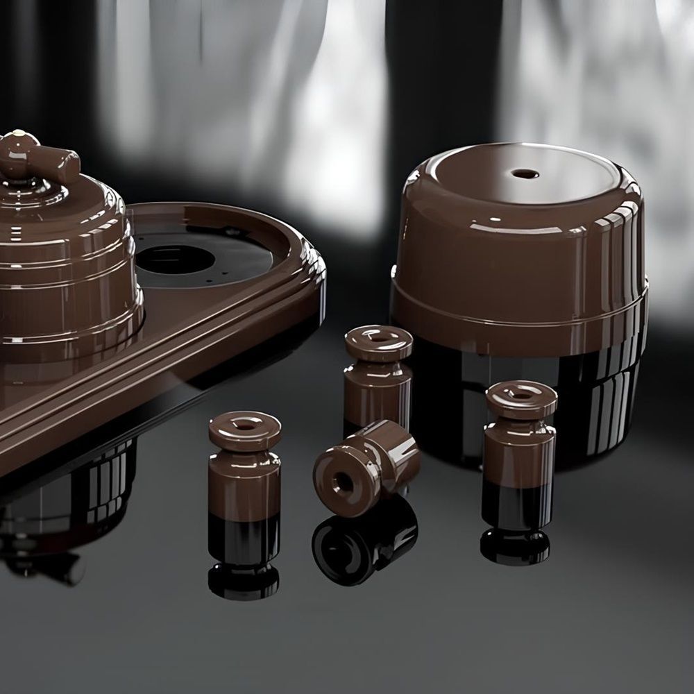 Коробка распред 80х40мм ОУ ABS-пластик КОРИЧ GE30236-04 МЕЗОНИНЪ РЕТРО УСАДЬБА