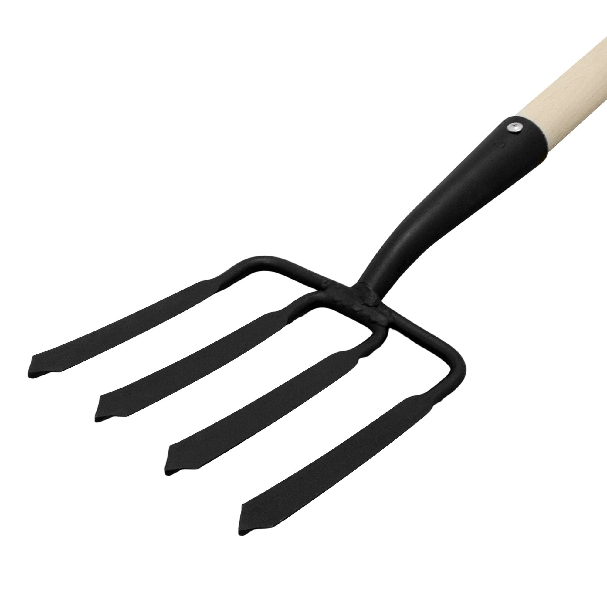 Вилы 4-х рогие с черенком 190х220х1320 мм удлиненная тулейка