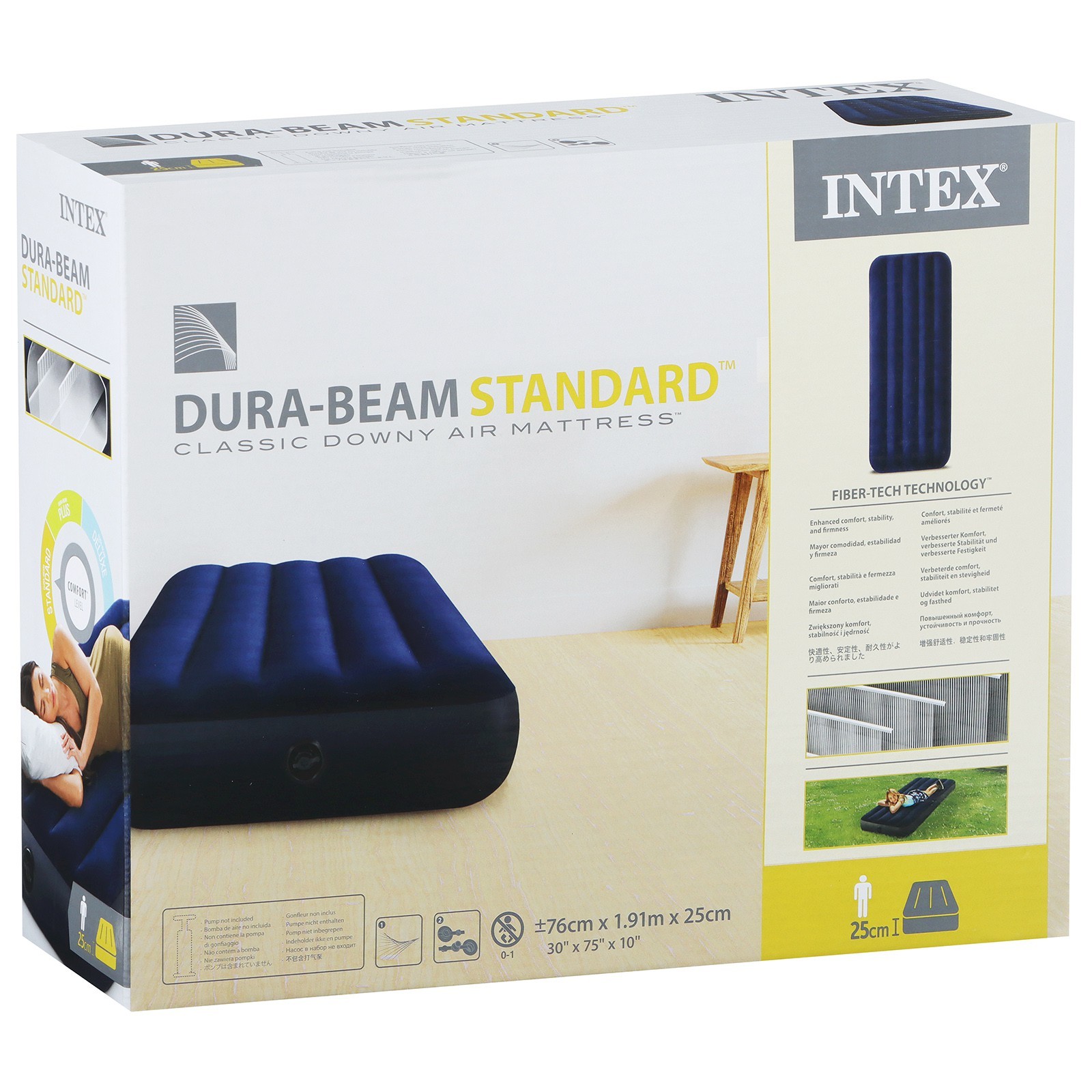 Матрас надувной 76х191х25 см до 136 кг Intex 64756