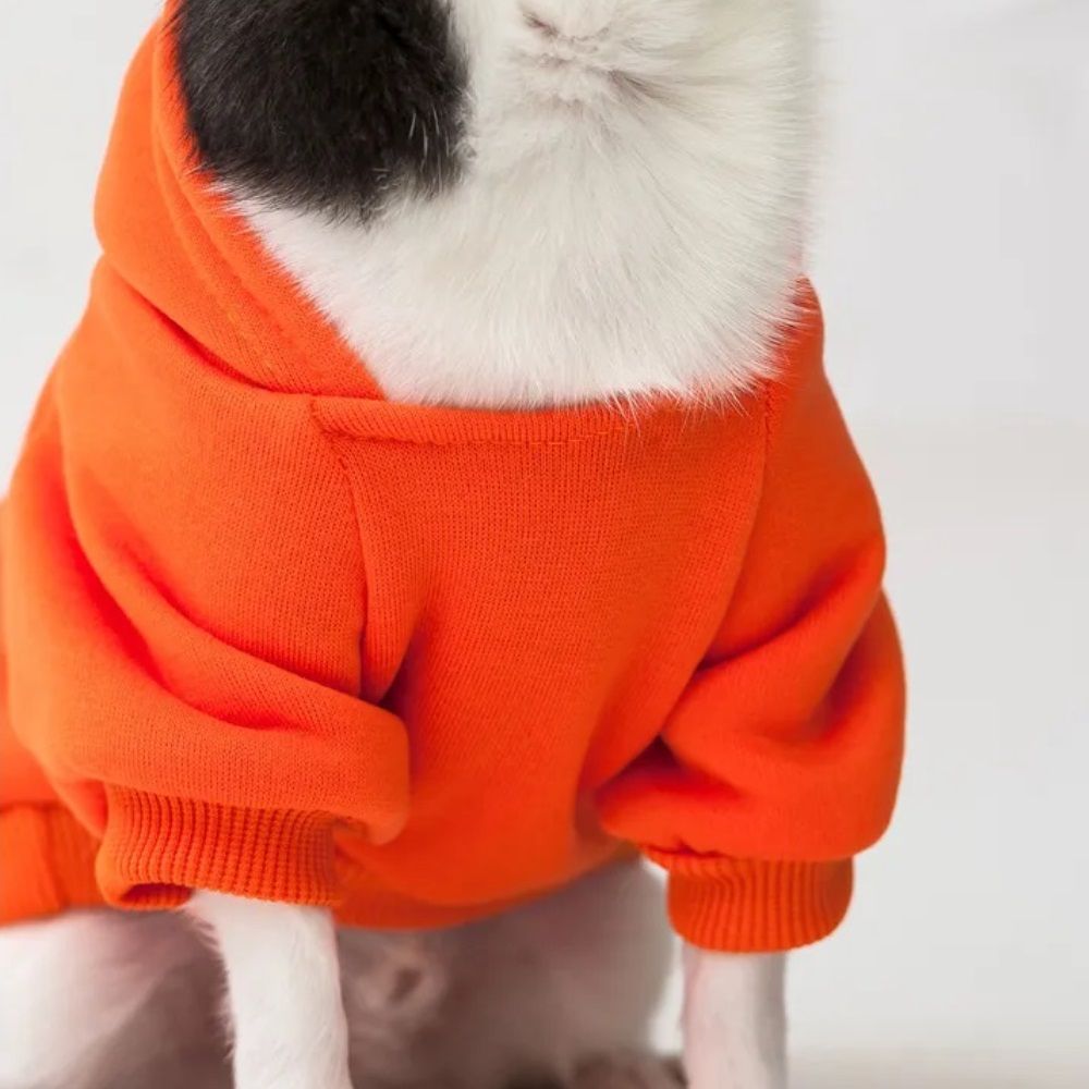 Кофта-толстовка на флисе для собак мелких пород Bro Style оранжевая р XL