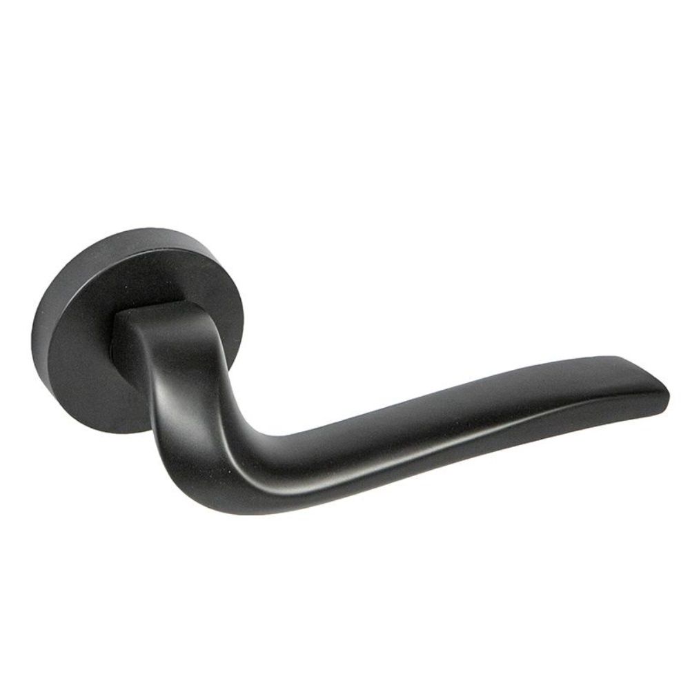 Ручка дверная FortePiano Соната черная круглая розетка