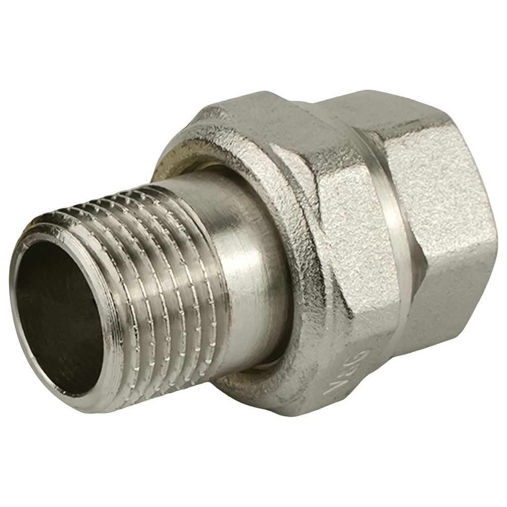 Соединитель американка латунь никель 1/2" ВР/НР