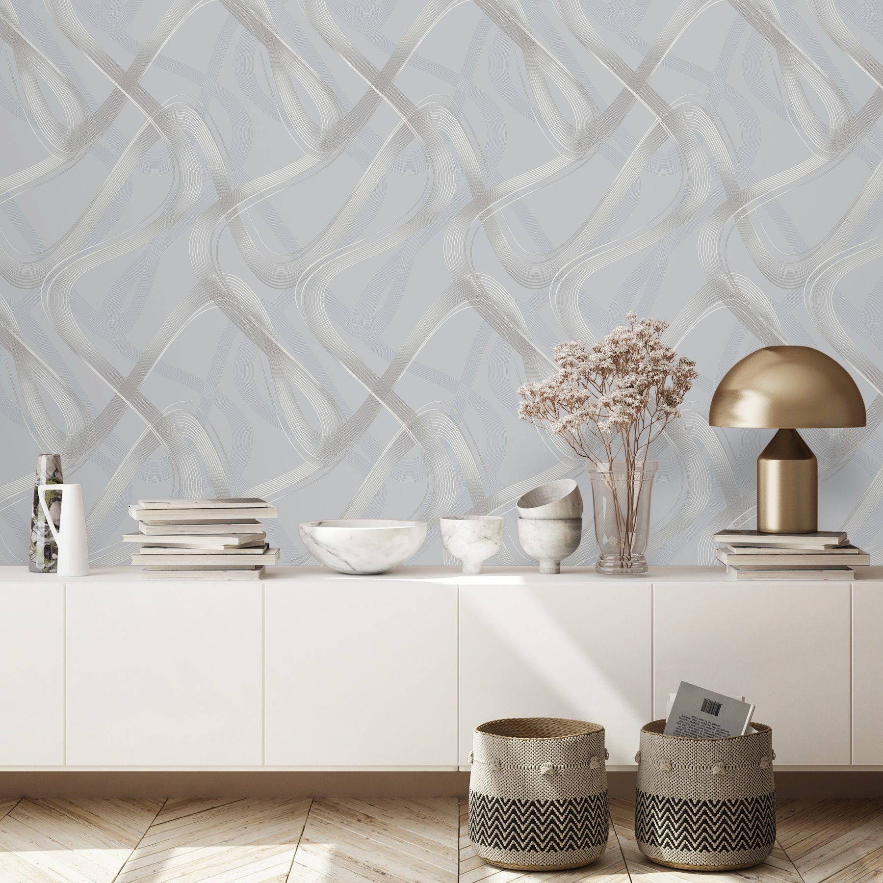 Обои 99845 Ostima 1,06х10 м Megapolis серый