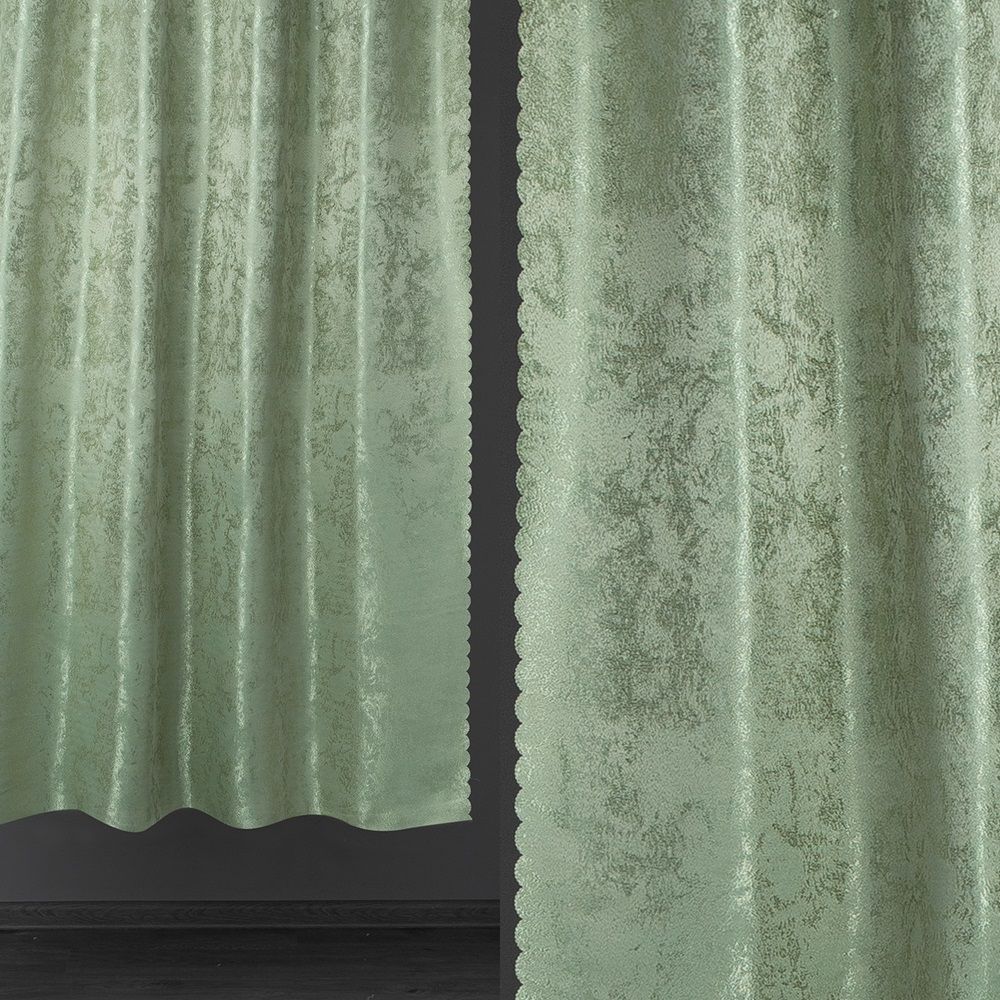 Ткань для штор Портьера жаккард ZG L553-106/150 15m зеленый