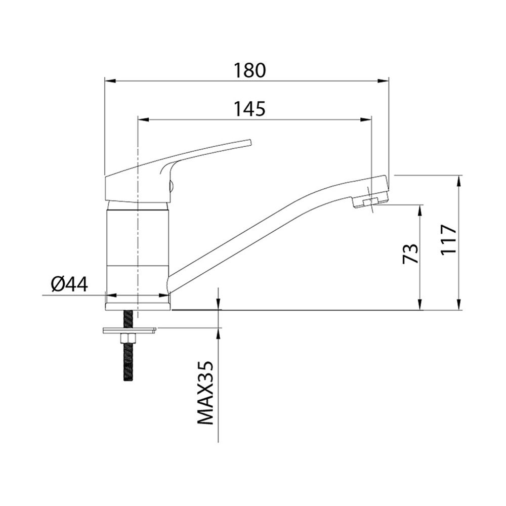 Смеситель для раковины Milardo Simp SIMSBR0M01 однорычажный