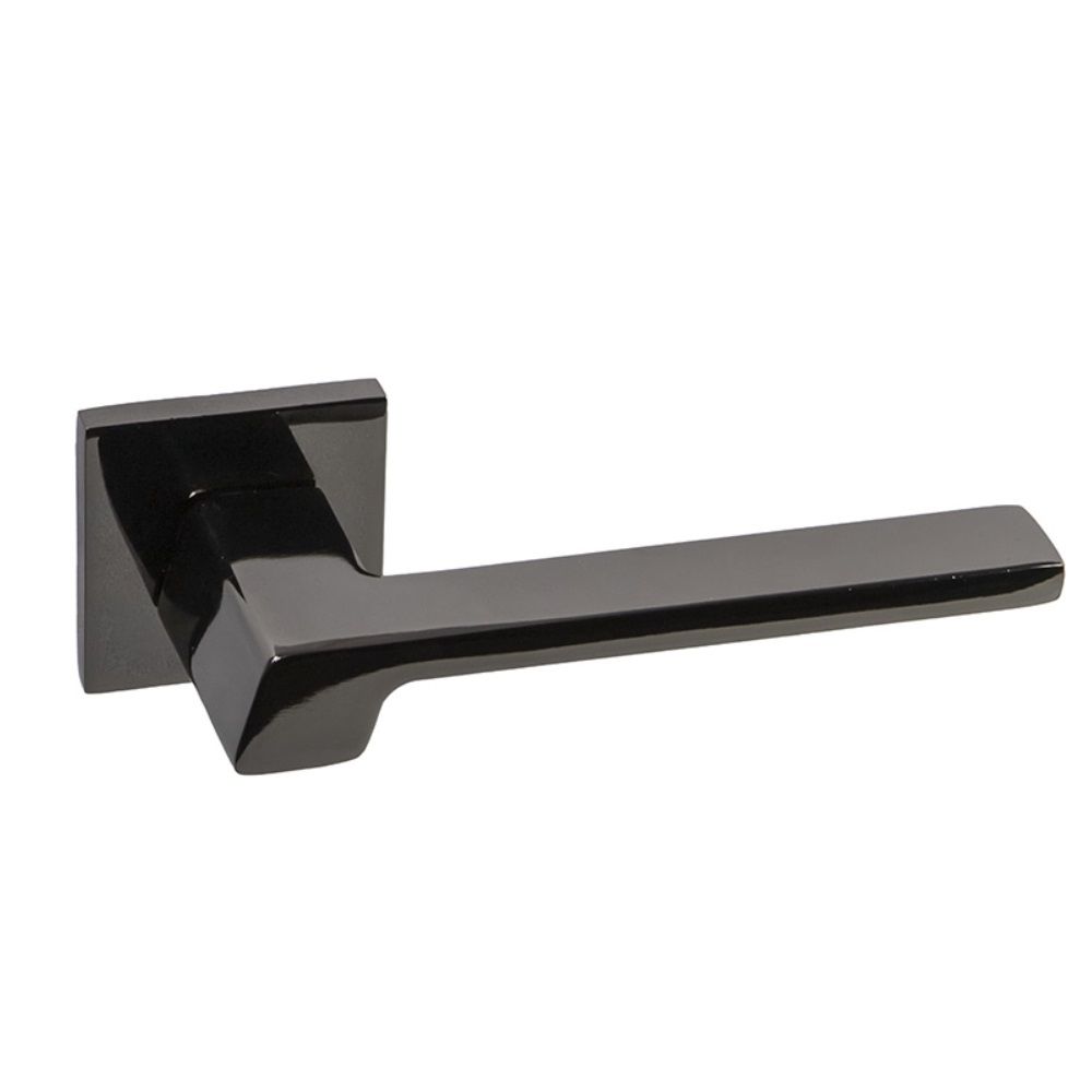 Ручка дверная Dенали light Эверест черный никель квадратная розетка