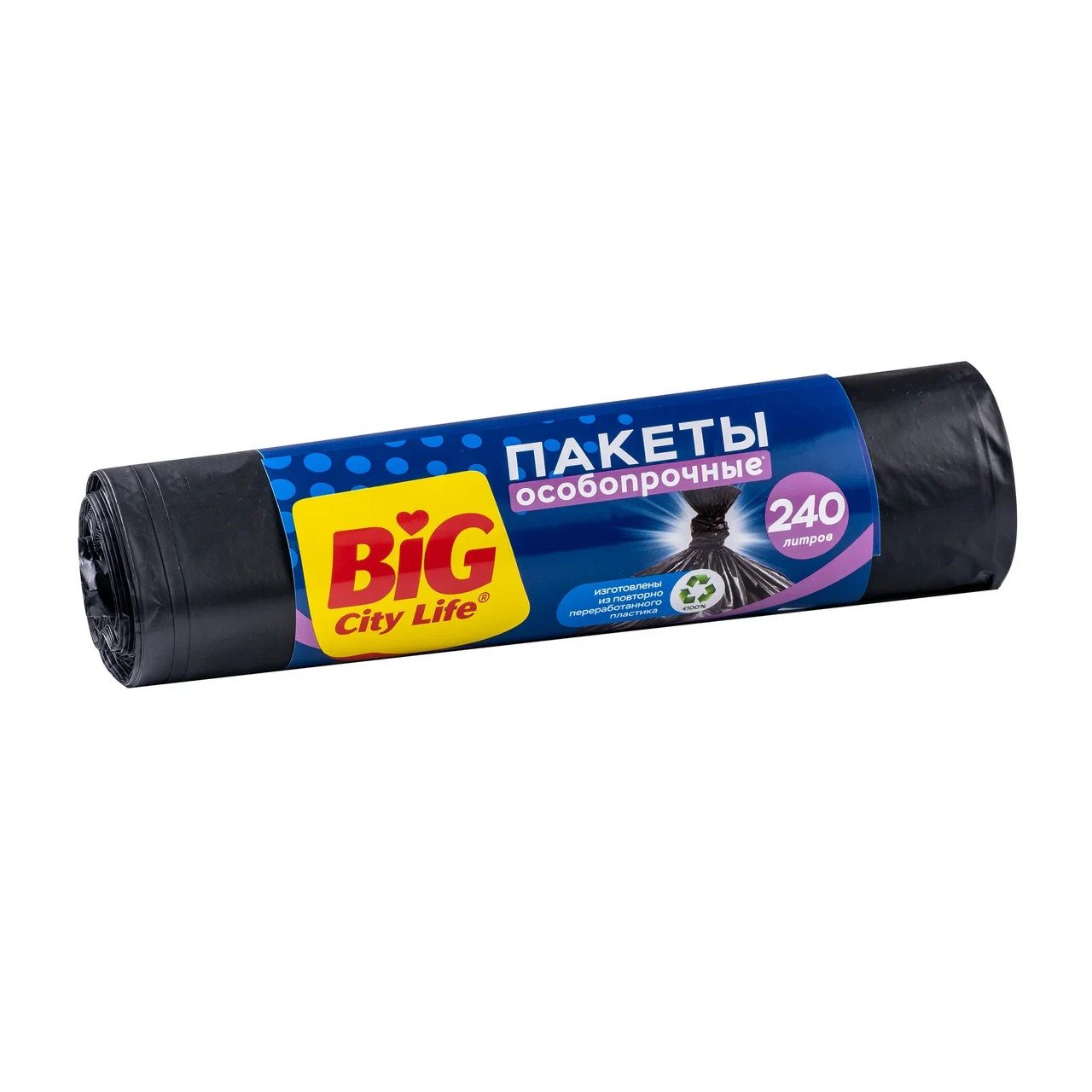 Мешки для мусора Big City Особопрочные LD 240 л 5 шт черные