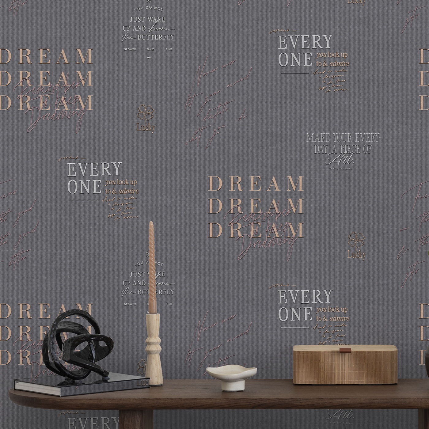 Обои Victoria Stenova Dream 585248 графит винтаж 1,06х10 м