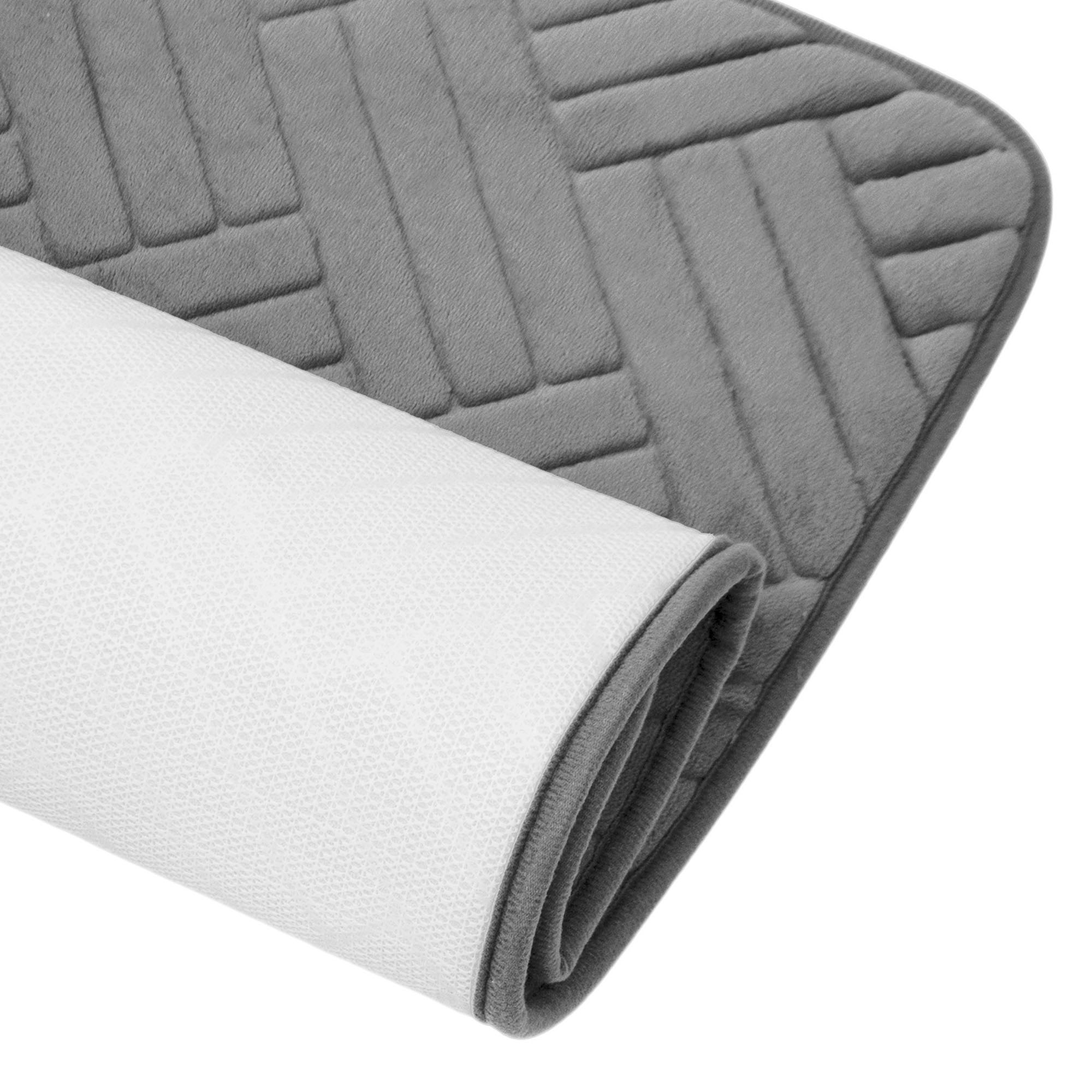 Коврик для ванной комнаты 50х80 см Fresh Паркет серо-коричневый