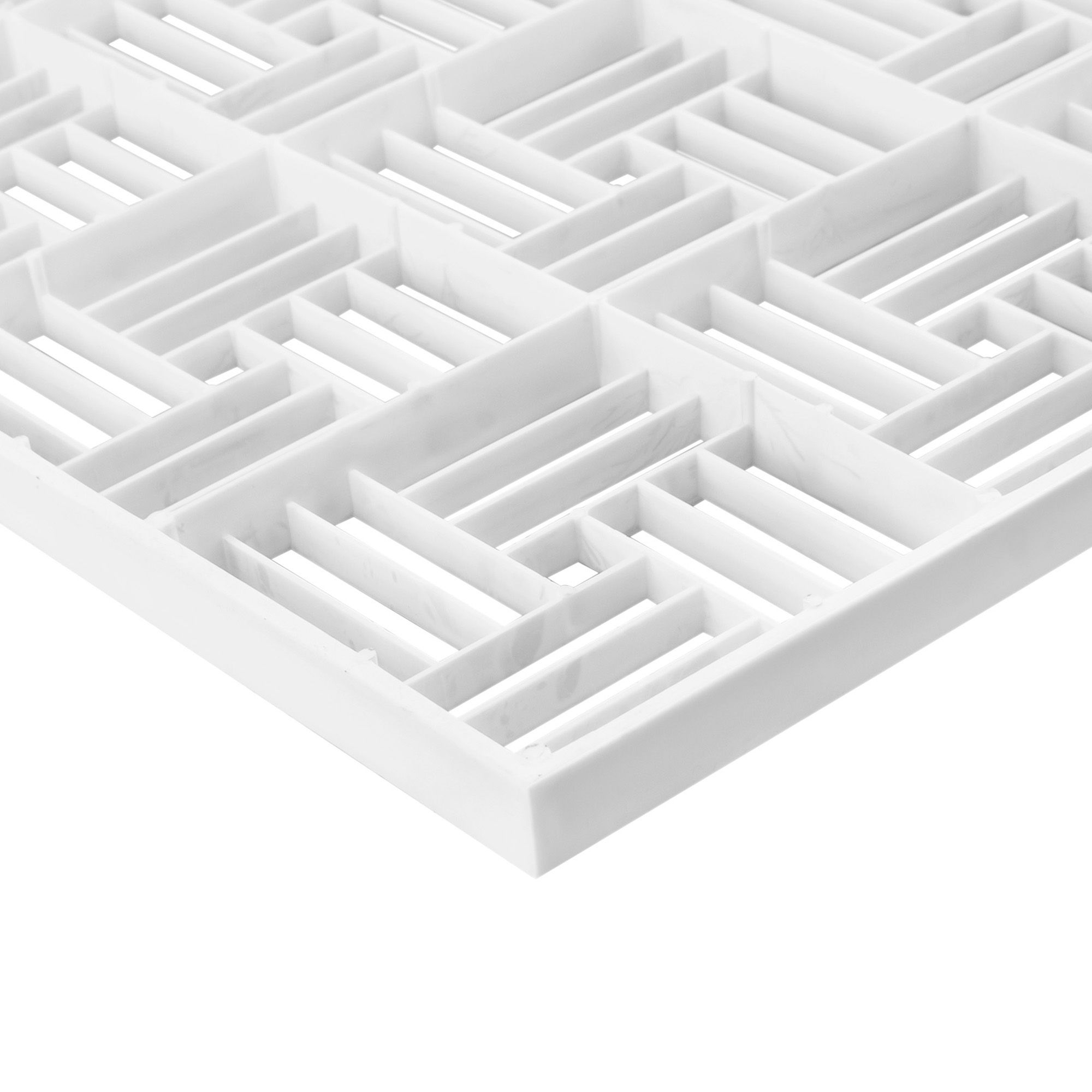 Решетка вентиляционная декоративная потолочная 595х595, белая Fusion