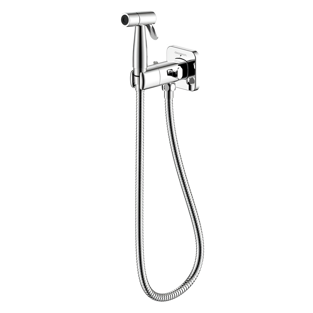 Смеситель с гигиеническим душем встраиваемый Decoroom DR25063 хром однорычажный
