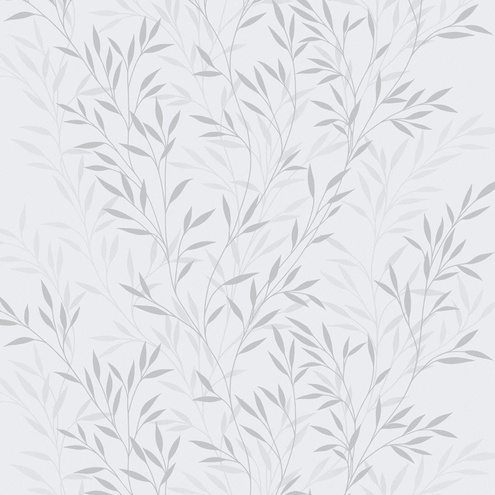 Обои WallSecret Oliva 9147-21 белые листья 1,06х10,05 м