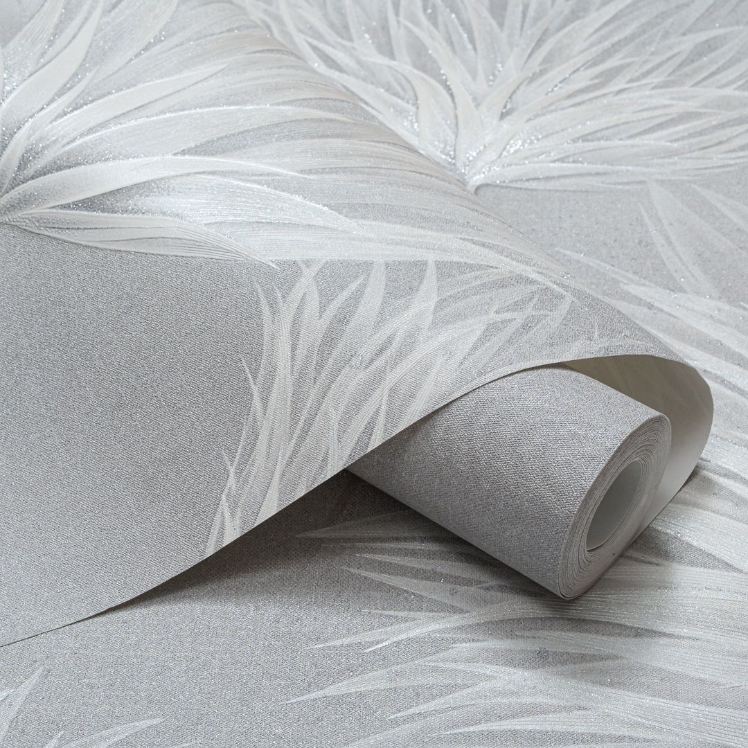 Обои Freedom Тельма 11364-02 серые цветы крупные 1,06х10 м