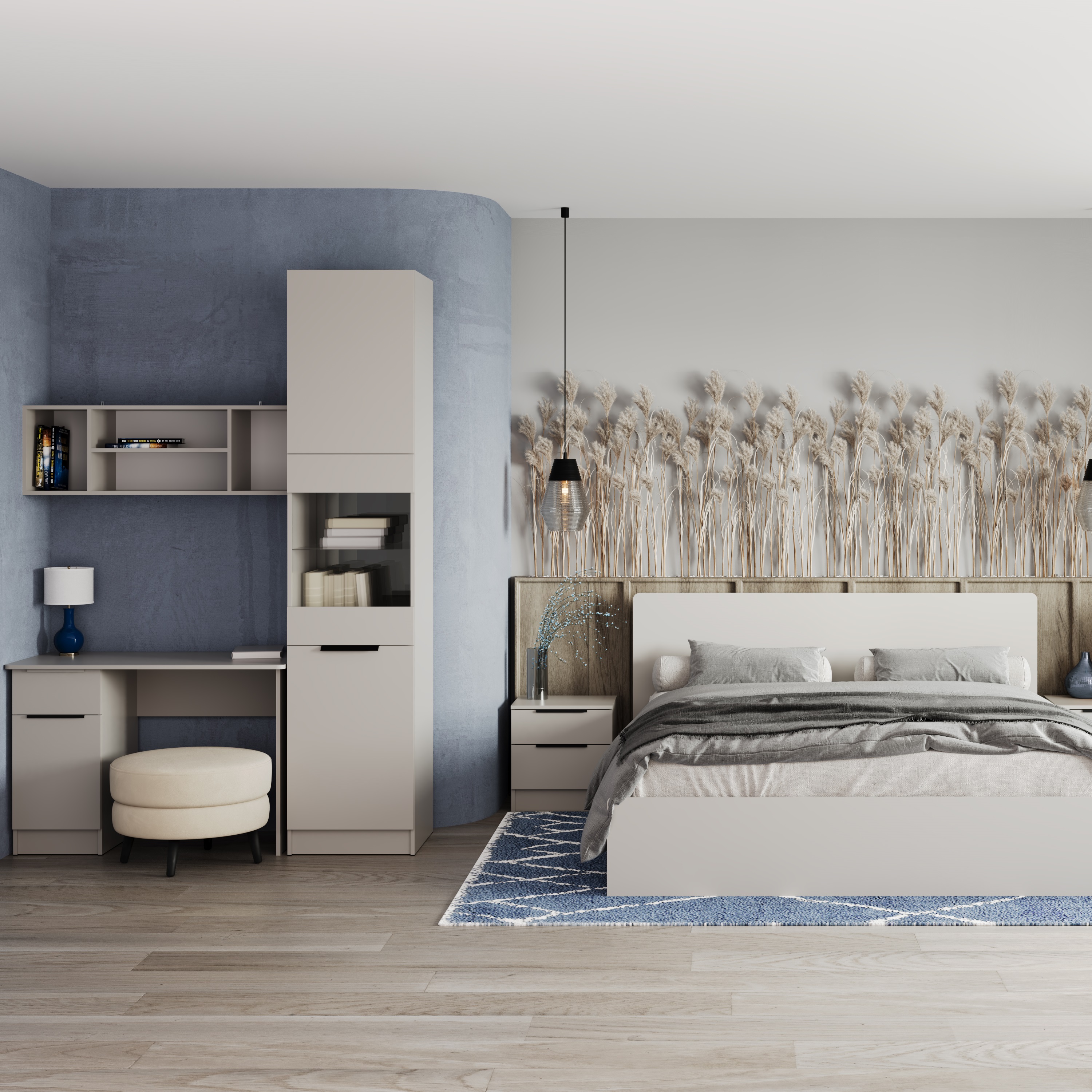 Тумба прикроватная Мадрид 450х472х380 мм 2 ящ Кашемир