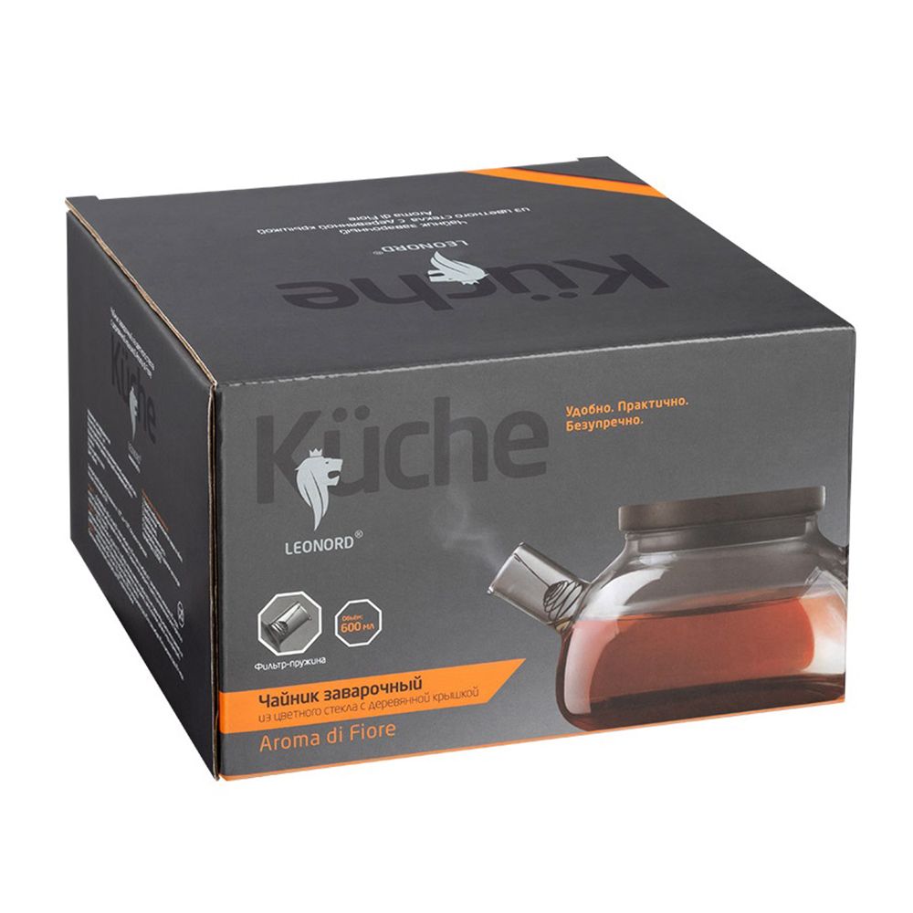 Чайник заварочный Aroma di Fiore 600 мл стеклянный