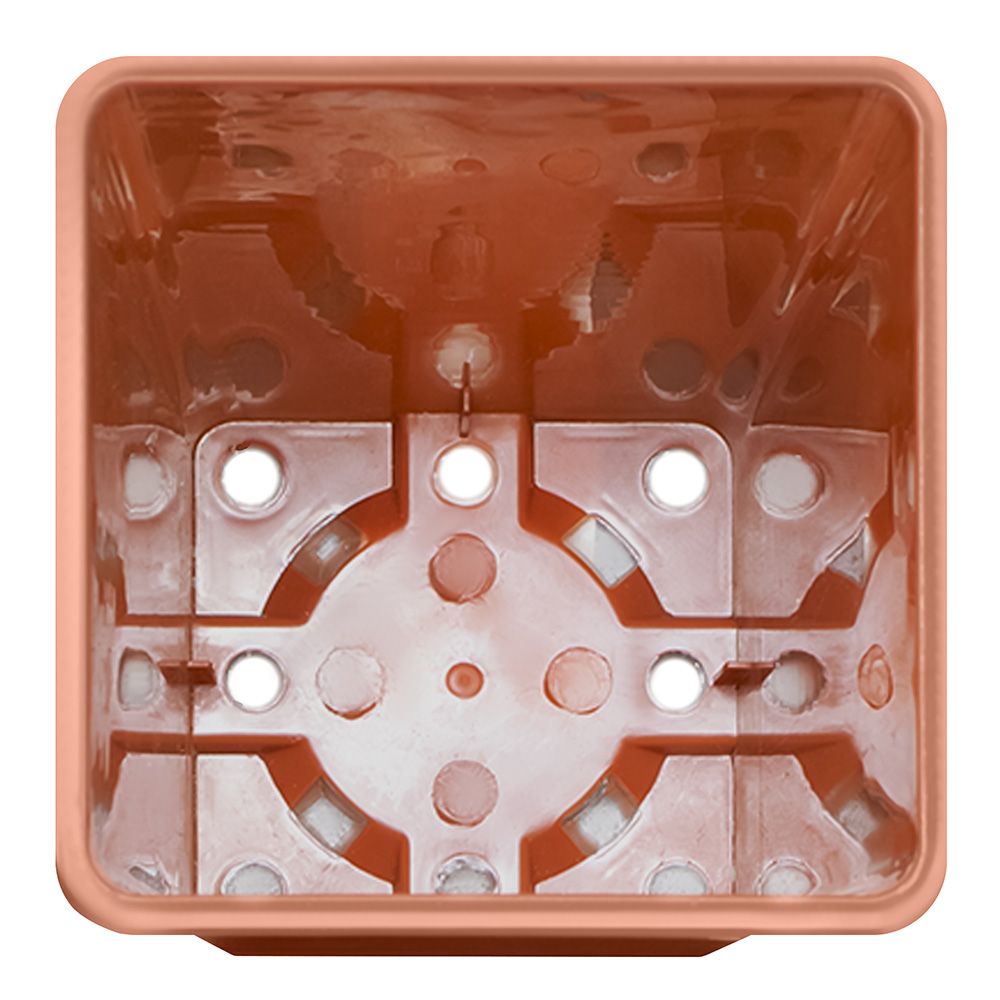 Горшок для рассады 2 л квадратный терракот