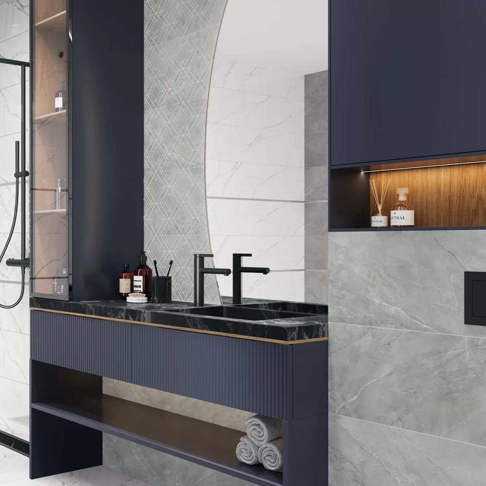 Декор New Trend Lims Dark Rhomb DW36LMM25 30х60 см серый