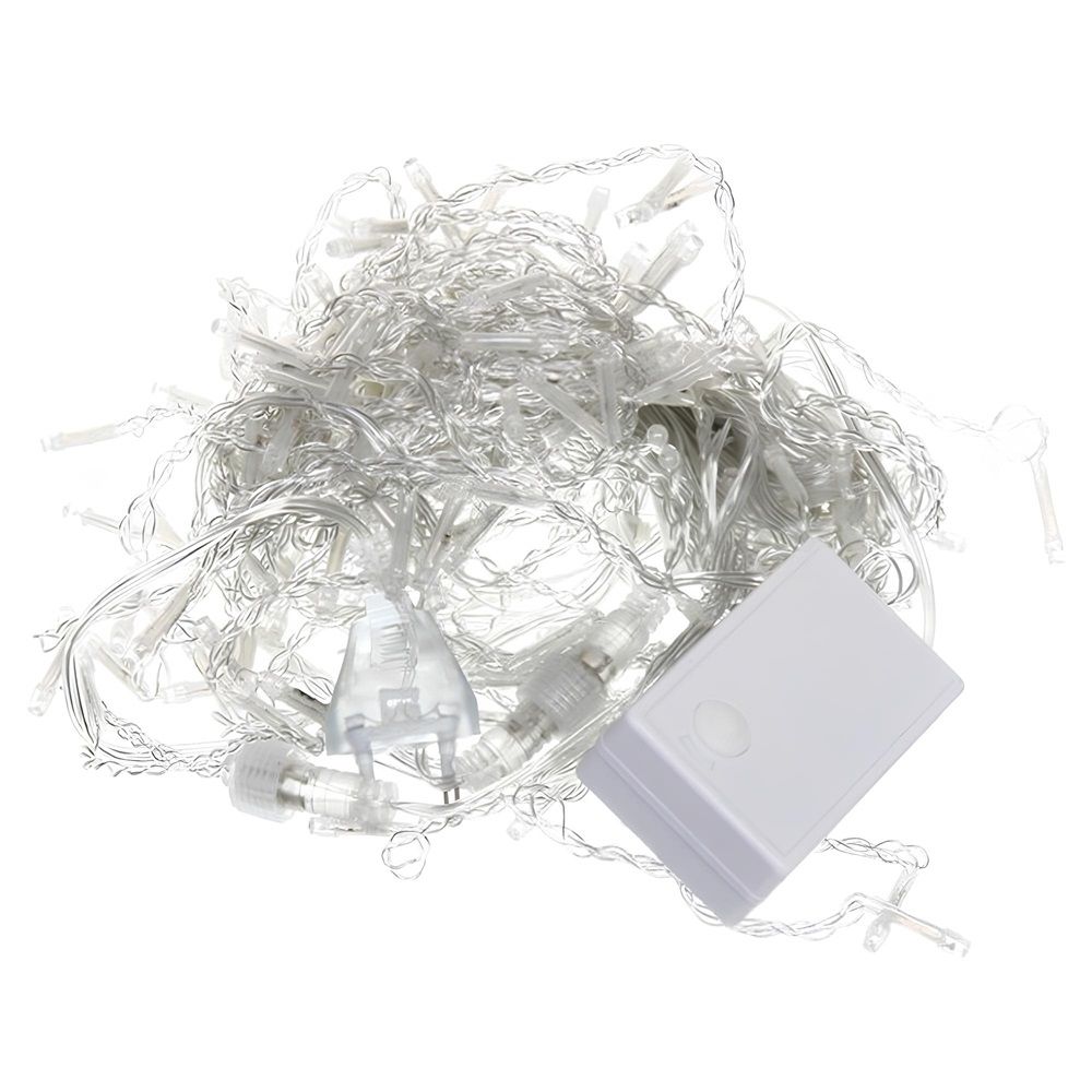 Гирлянда для улицы Бахрома 5 м 40/60 см 180 ламп LED, прозр.пров, 8 реж, т/белый