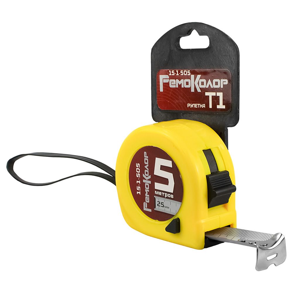 Рулетка 5 м х 25 мм РемоКолор T1 15-1-505