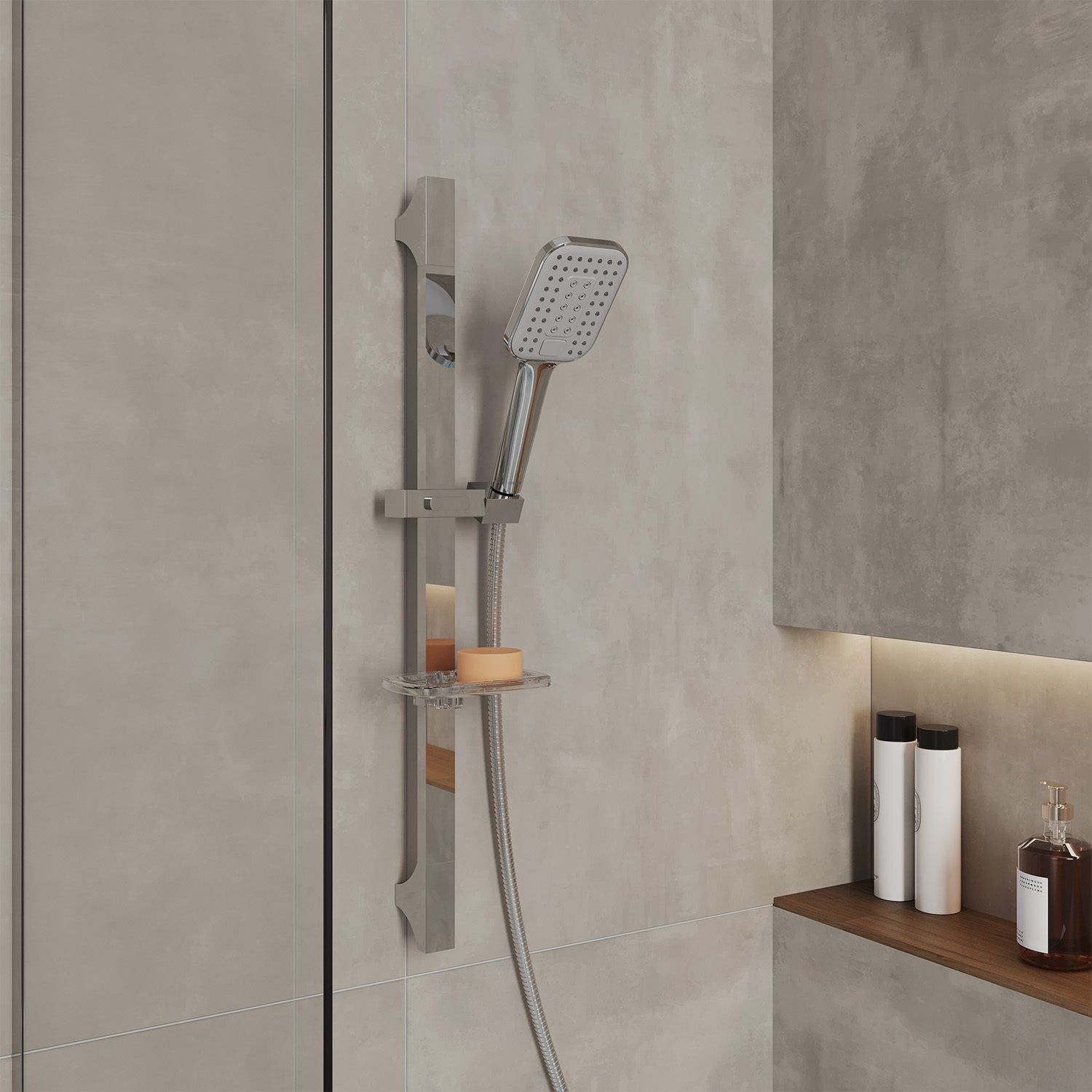 Лейка для душа Milardo Ideal Spa ILS3FCSM18 3 режима 91х119 мм