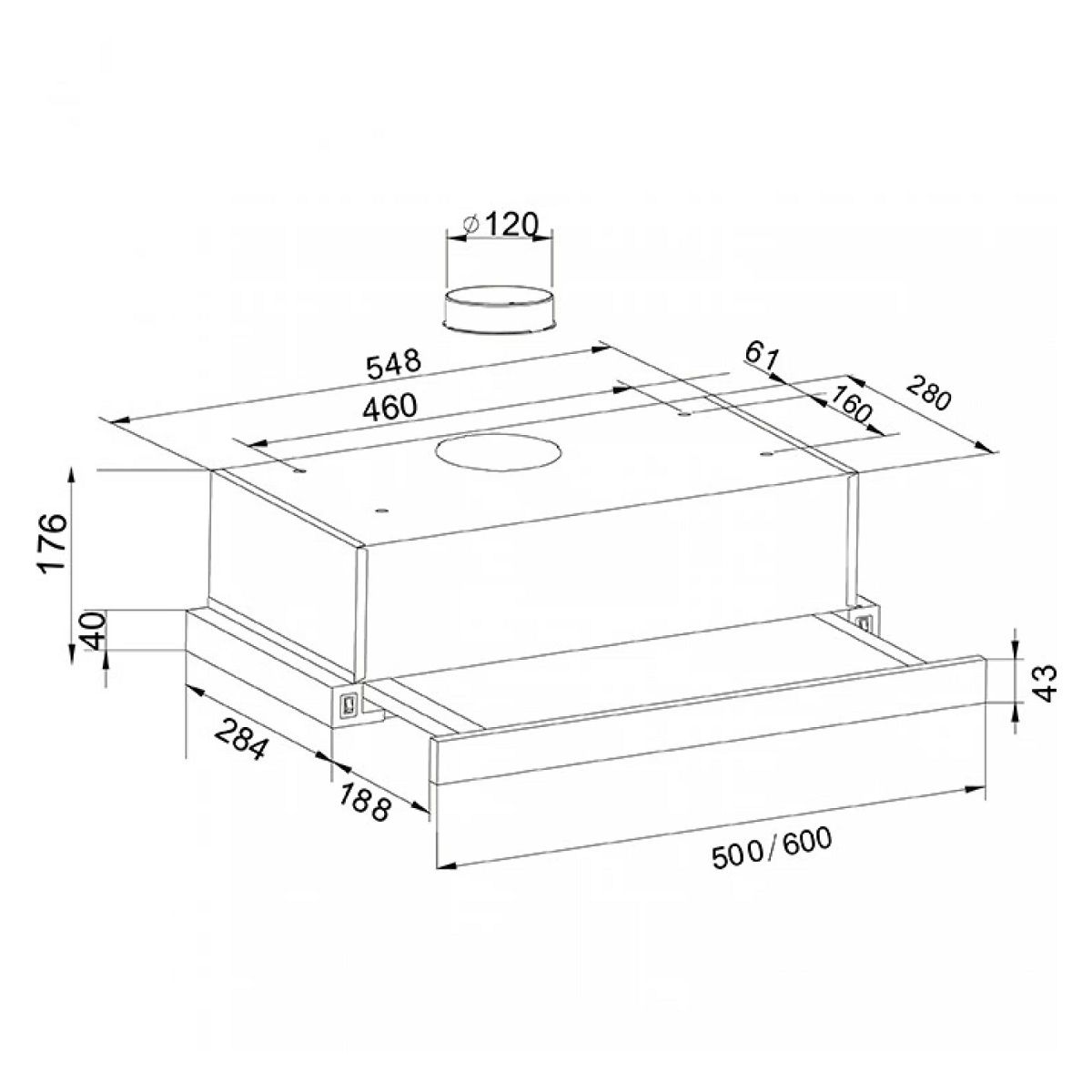 Вытяжка кухонная making Oasis everywhere UV-50