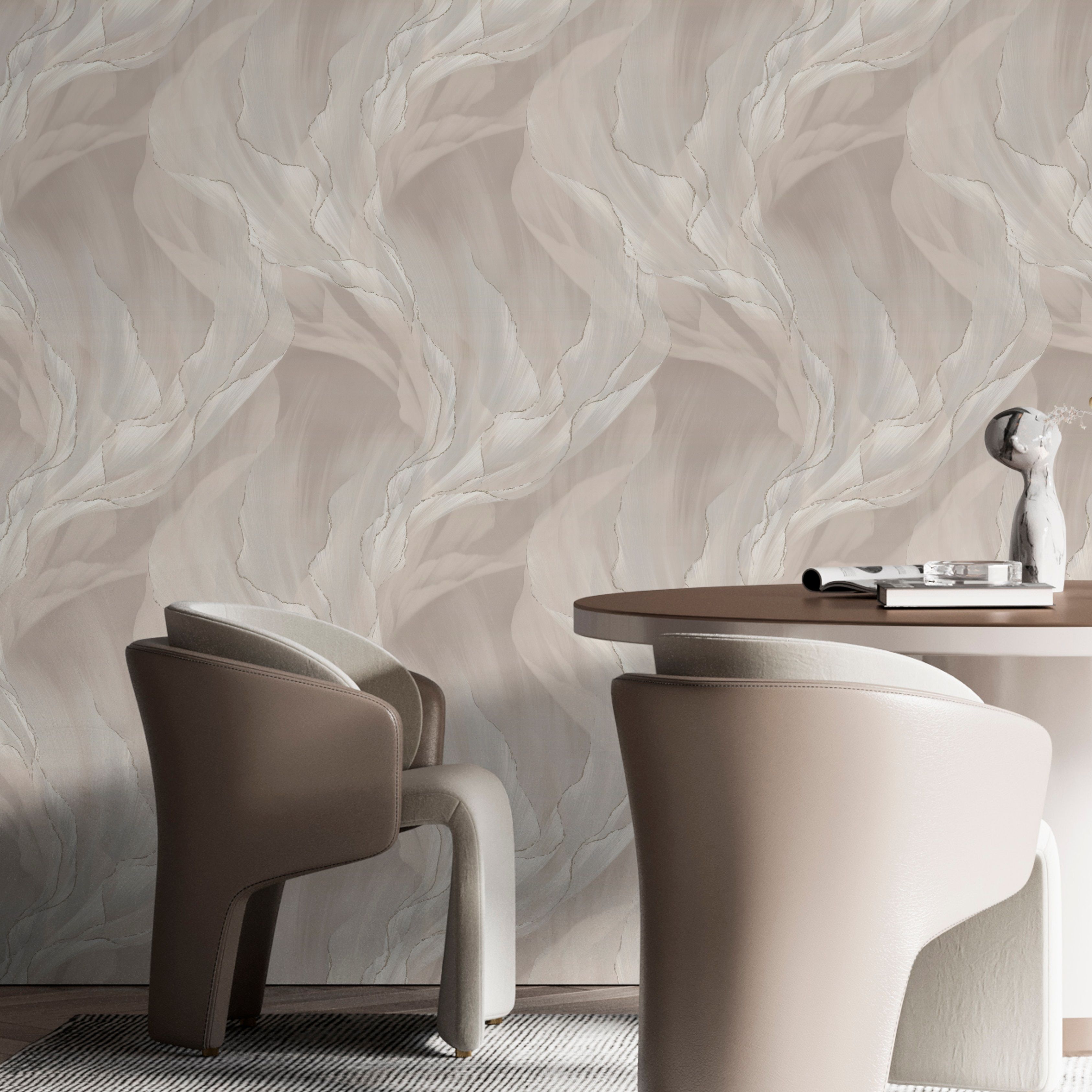 Обои OVK Design Идиллия 11318-03 кофе абстракция 1,06х10 м