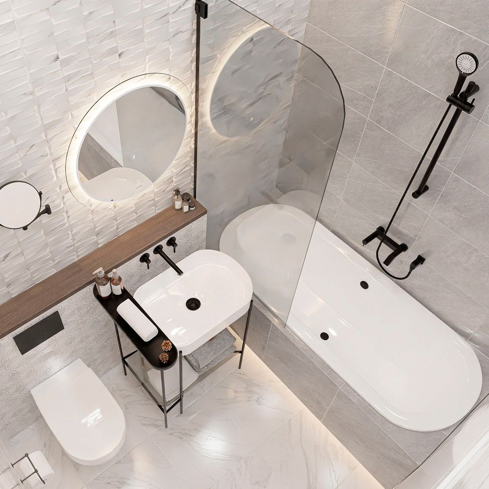 Плитка настенная Gracia Ceramica Ribeira grey wall 04 30х50 см серая 1,2 м2