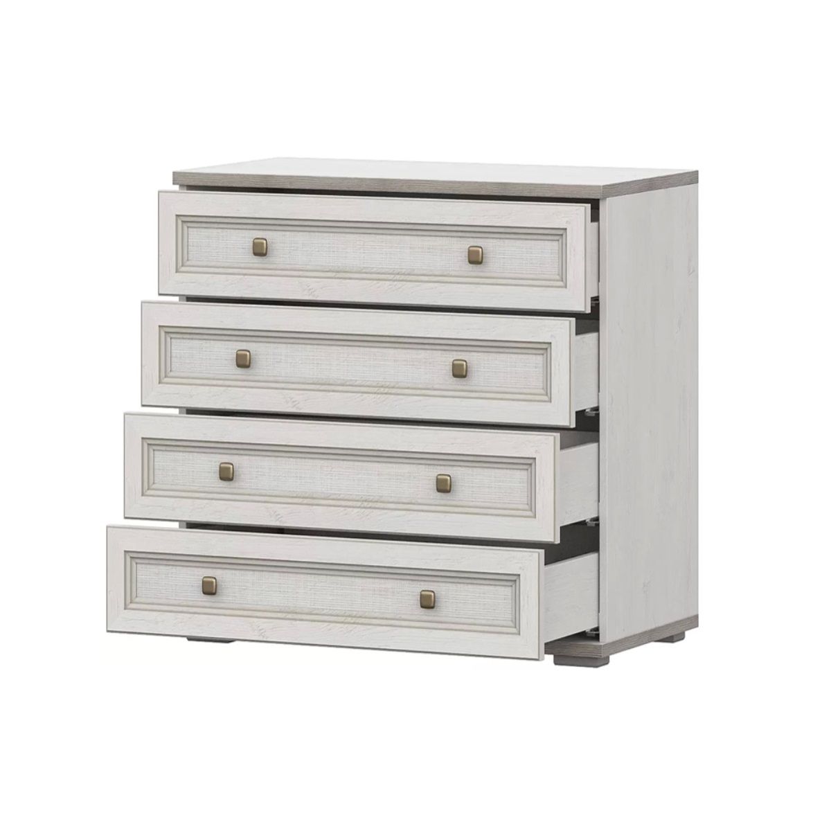 Комод Александрия КМ-102 901х790х464 мм 4 ящика Сосна Санторини Светлый