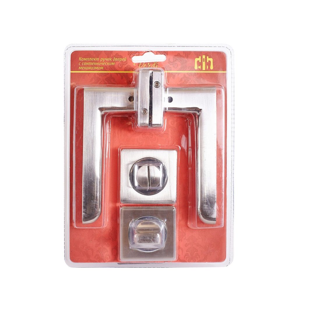 Комплект ручек Verdi 137SN/70 бел никель механизм L70+завертка