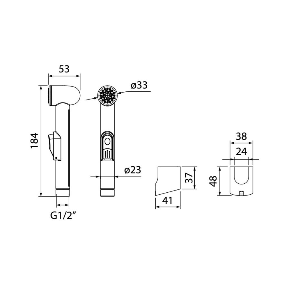 Лейка для гигиенического душа Iddis 010SB0Gi20