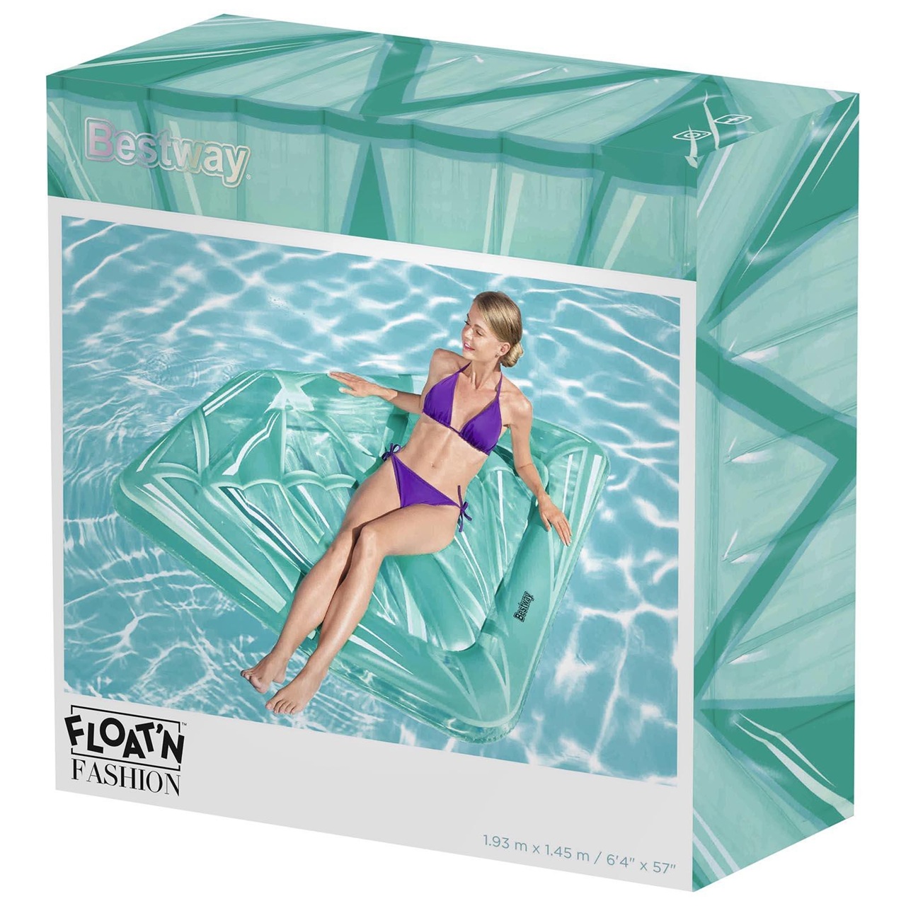 Матрас для плавания 193x145 см до 90 кг Bestway Gemstone 43417 рем комплект