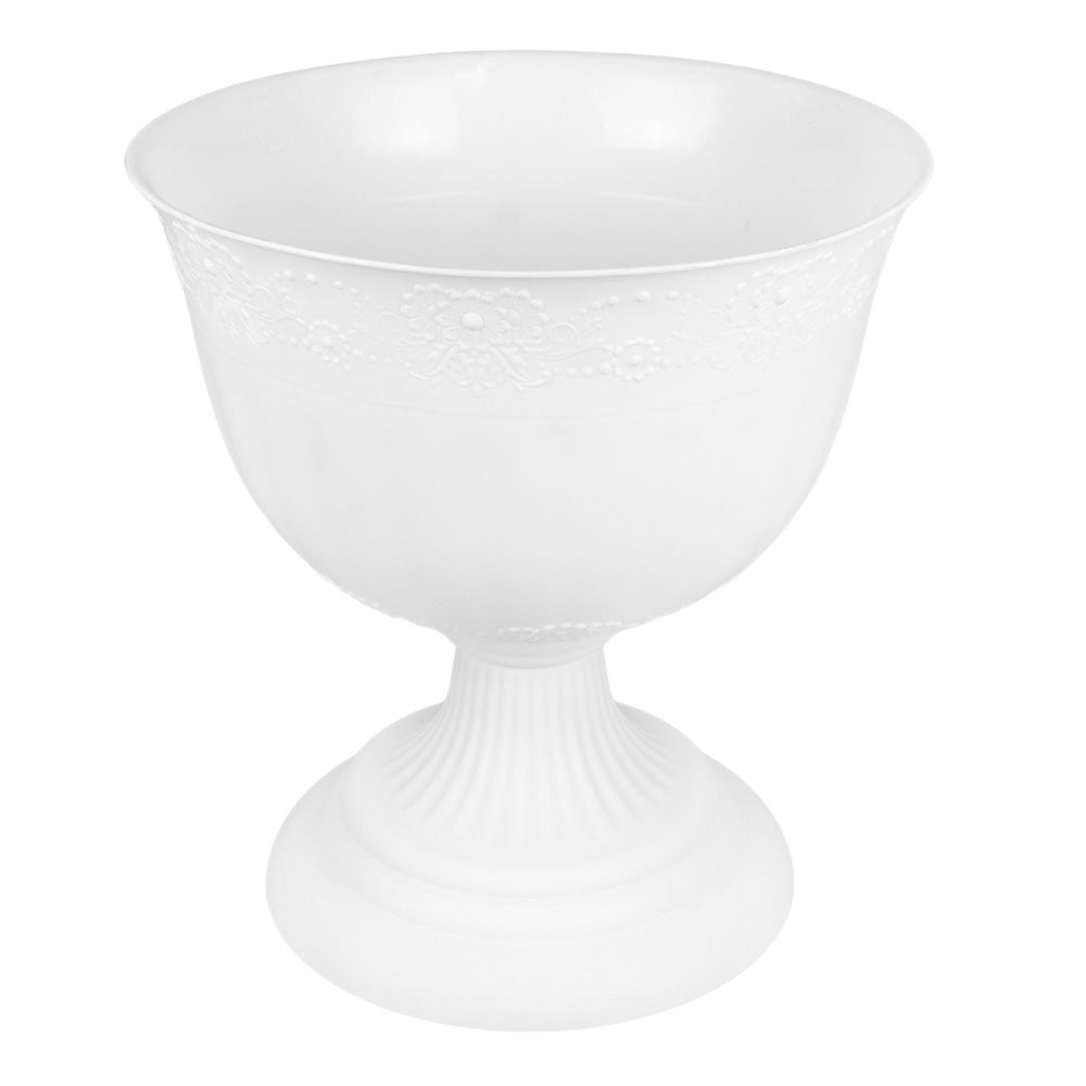 Вазон Альтернатива Венеция на ножке белый 45 см 17 л