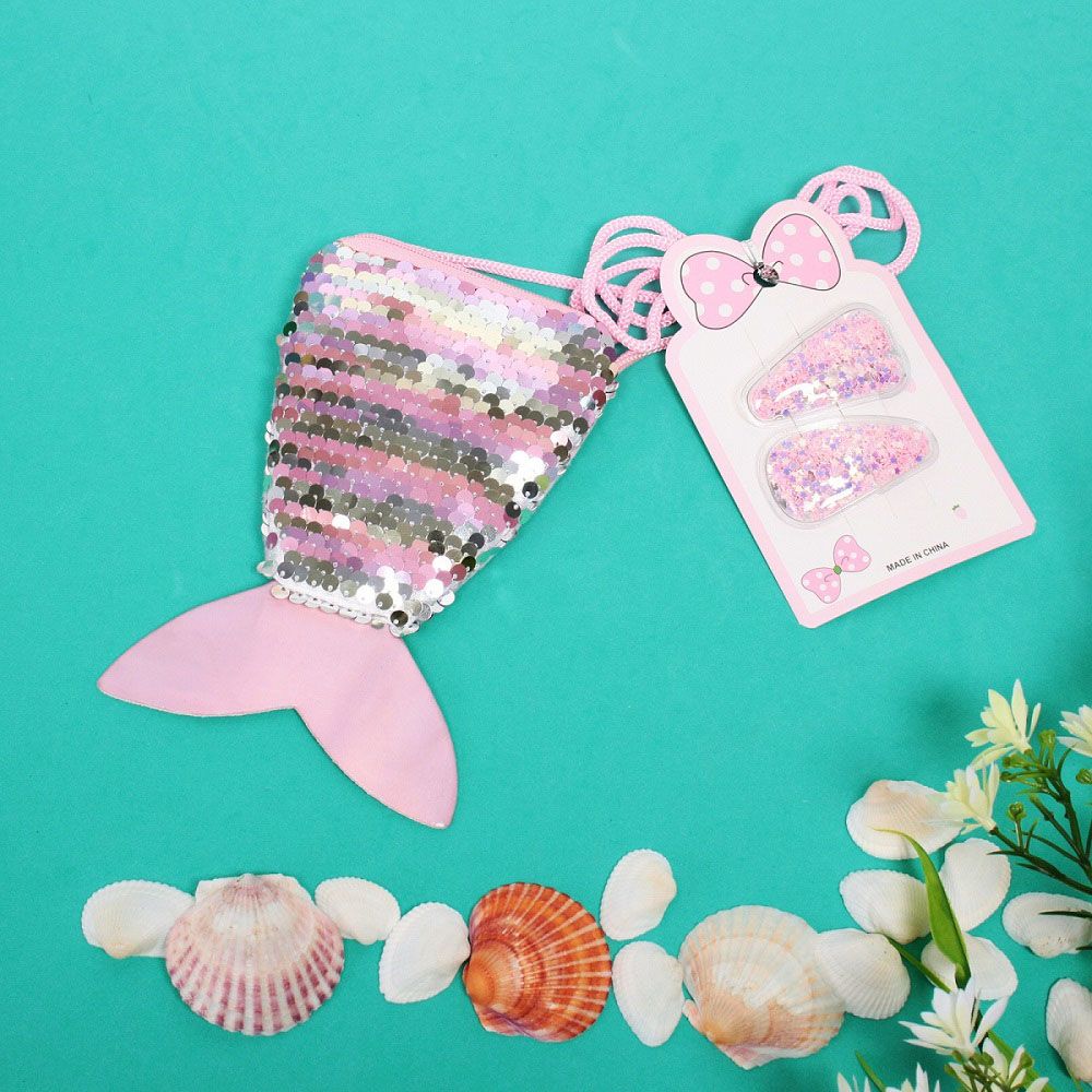 Аксессуары для волос детские с сумочкой Little Treasure Lady 2 зажима, сумочка