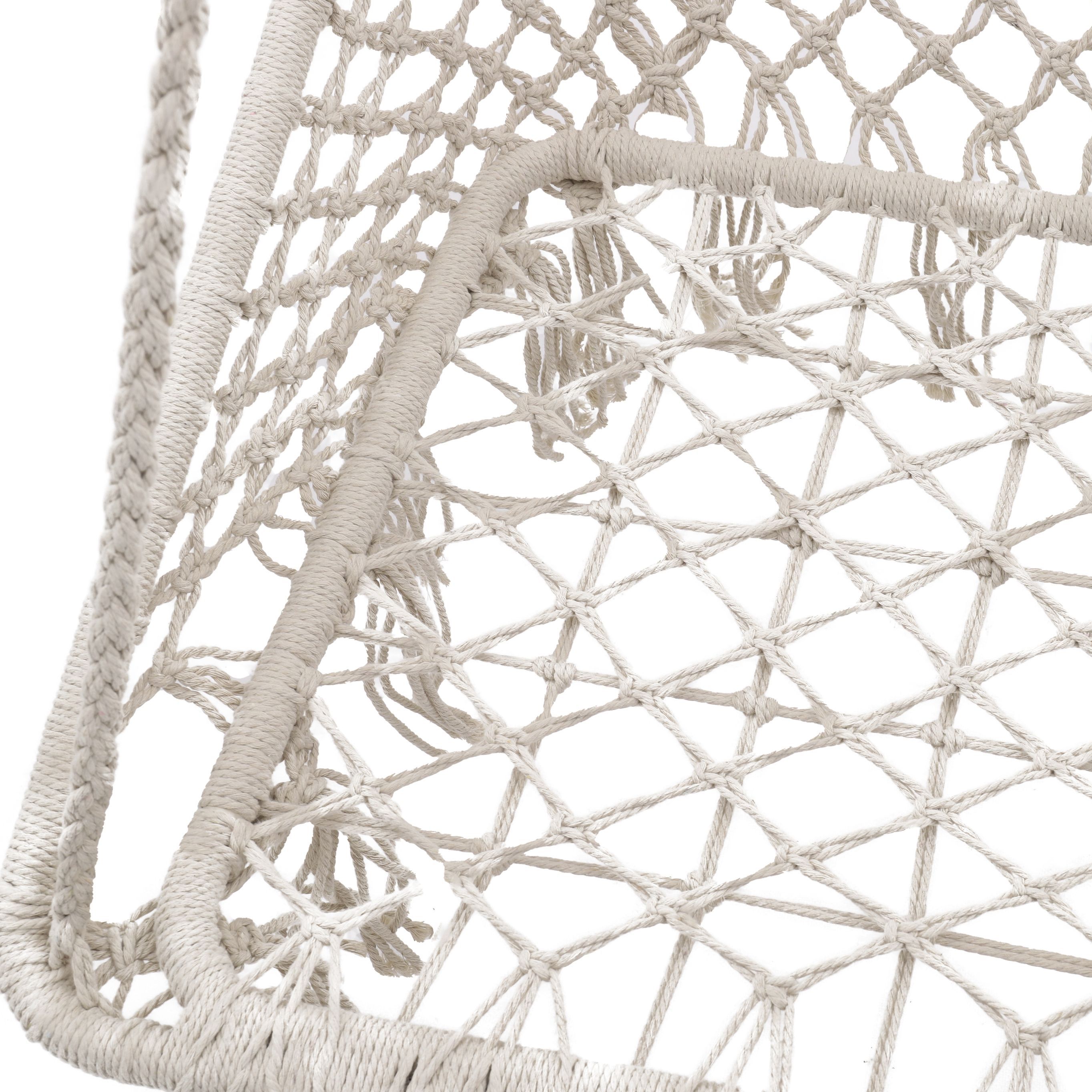 Качели подвесные плетеные Nolita 600х1100/500х580 мм до 110 кг бежевые 10922-7414