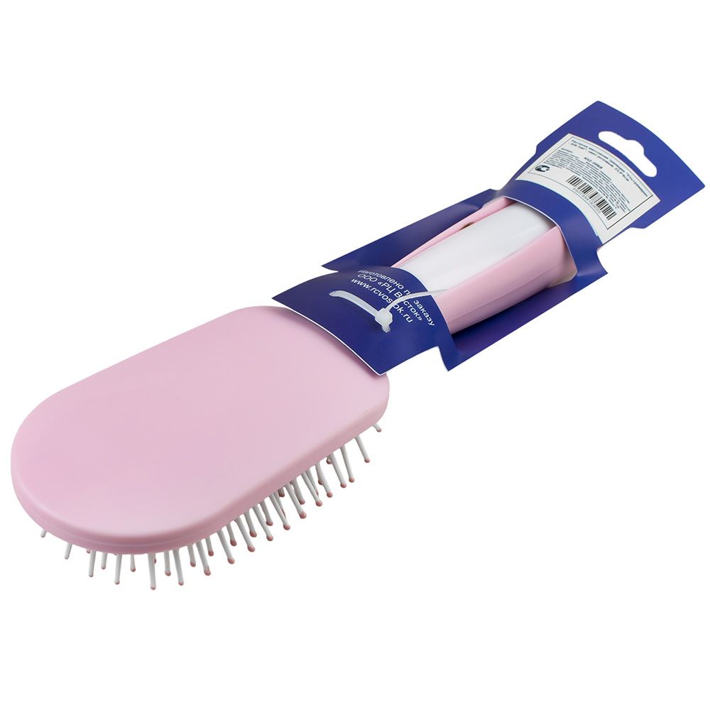 Расческа массажная Ультрамарин-Silk hair трапеция 23,5х6 см розовая