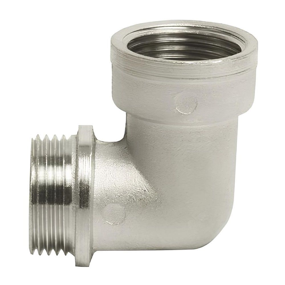 Угольник латунь никель 3/4" ВР/НР